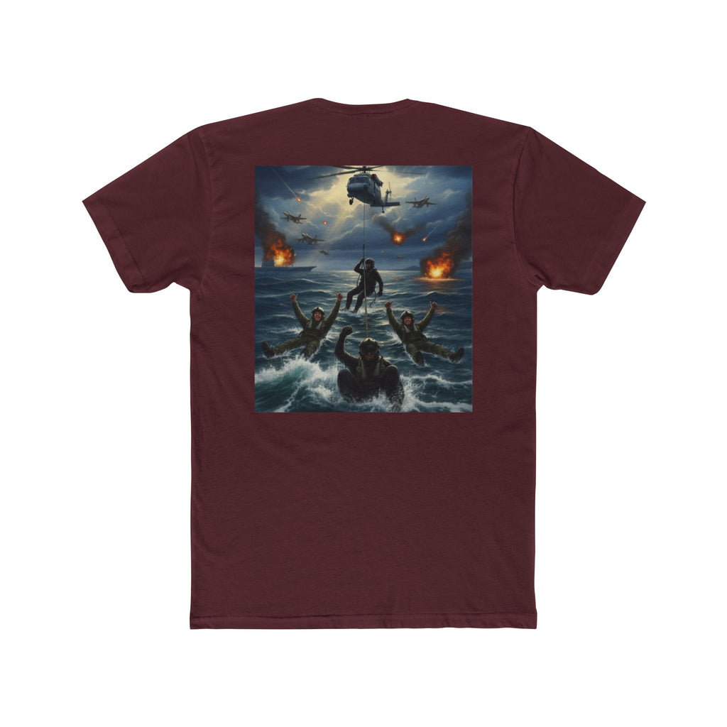 Rescue at Sea Graphic Tee — Dramatic Ocean Rescue Poster T-Shirt