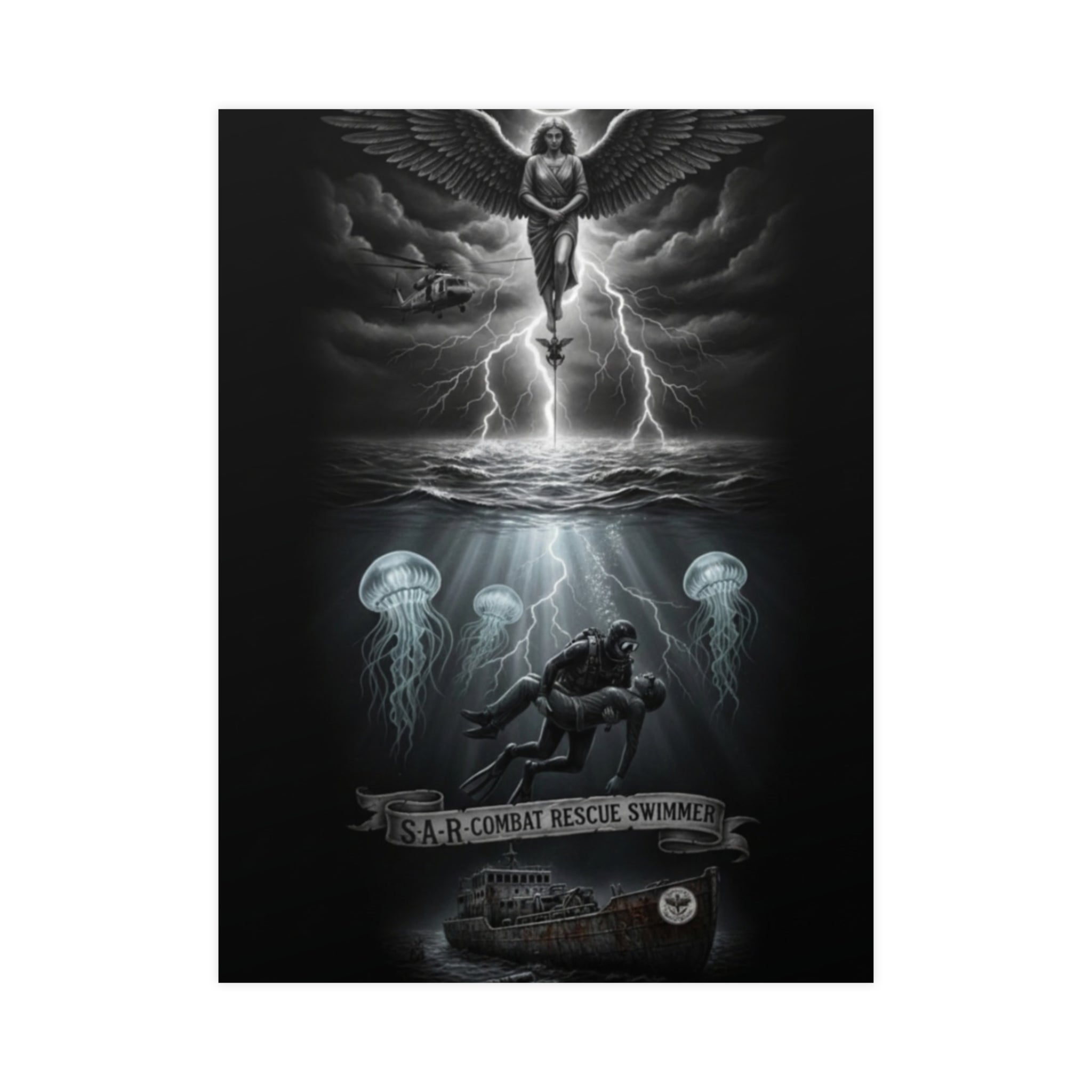 Matte Poster — USAR Combat Rescue Swimmer Memorial (Vertical/Horizontal)