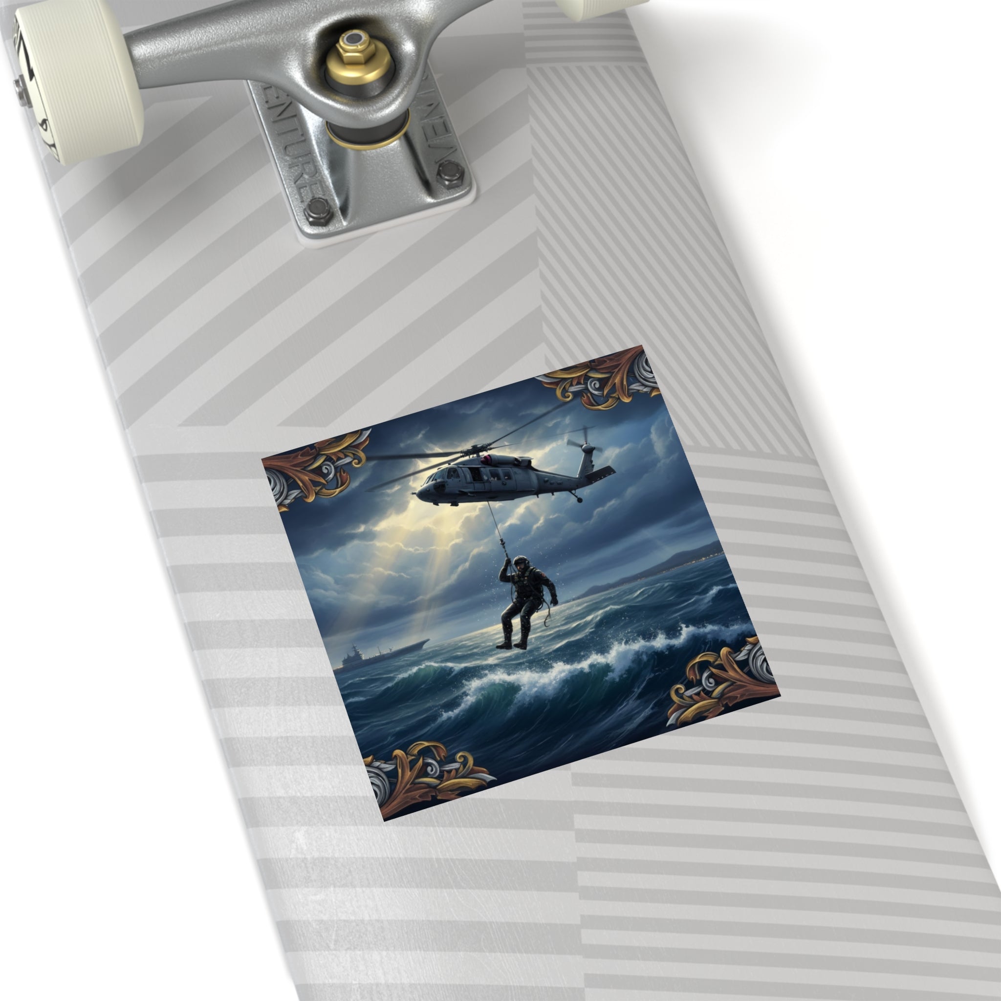 Rescue Helicopter Sea Rescue Square Sticker