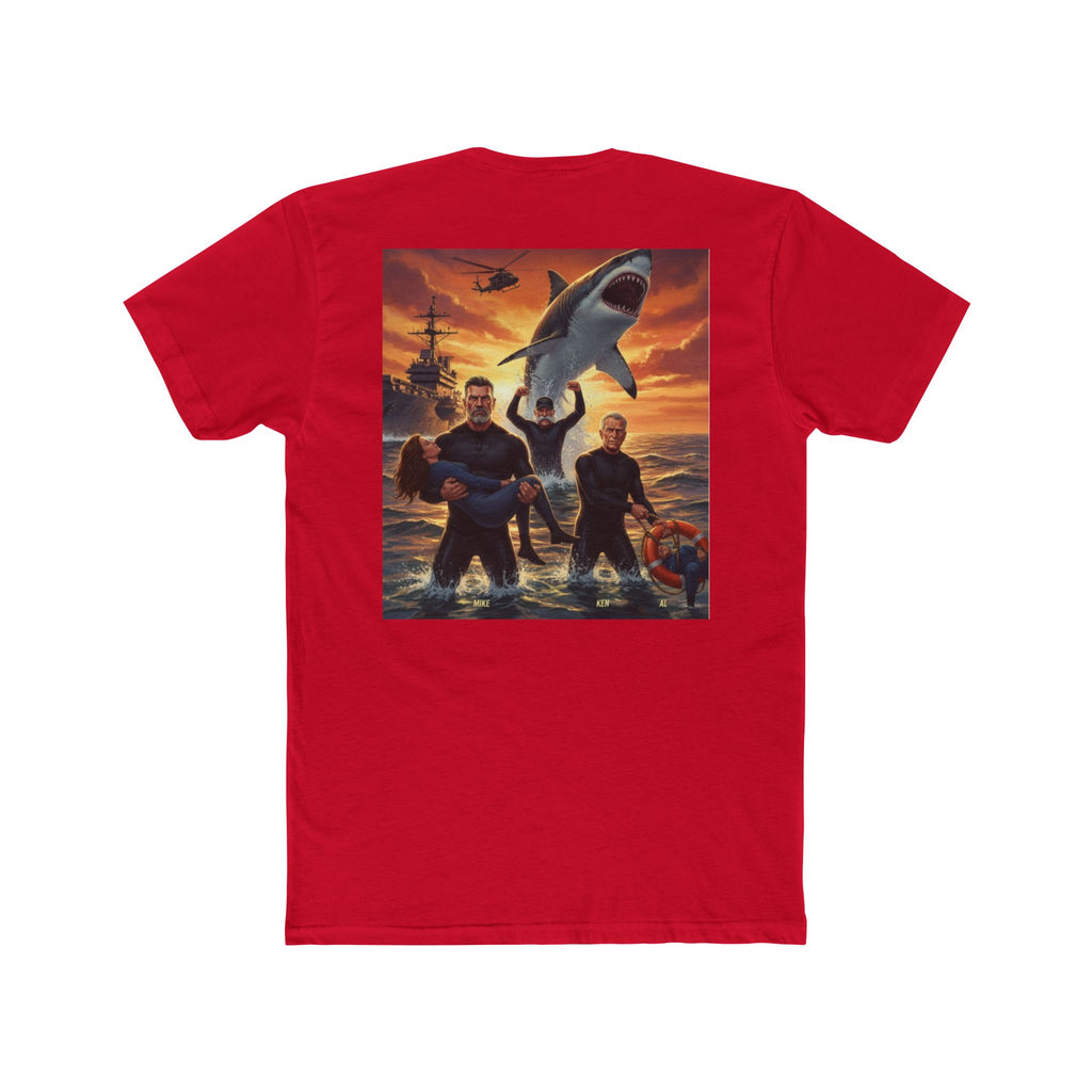 Shark Attack Movie Poster T-Shirt — Retro Action Film Tee (Mike Ken Al)