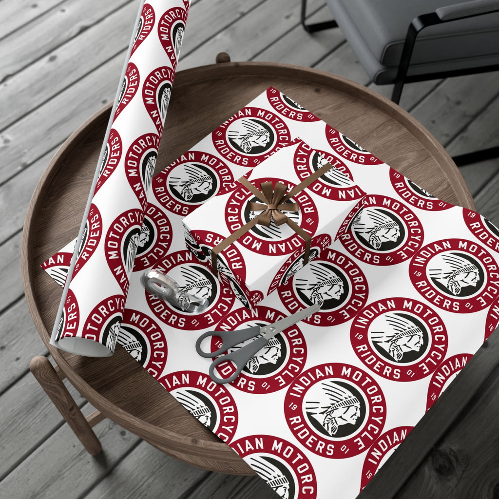 Gift Wrap Paper — Vintage Motorcycle Riders Logo Wrapping Paper