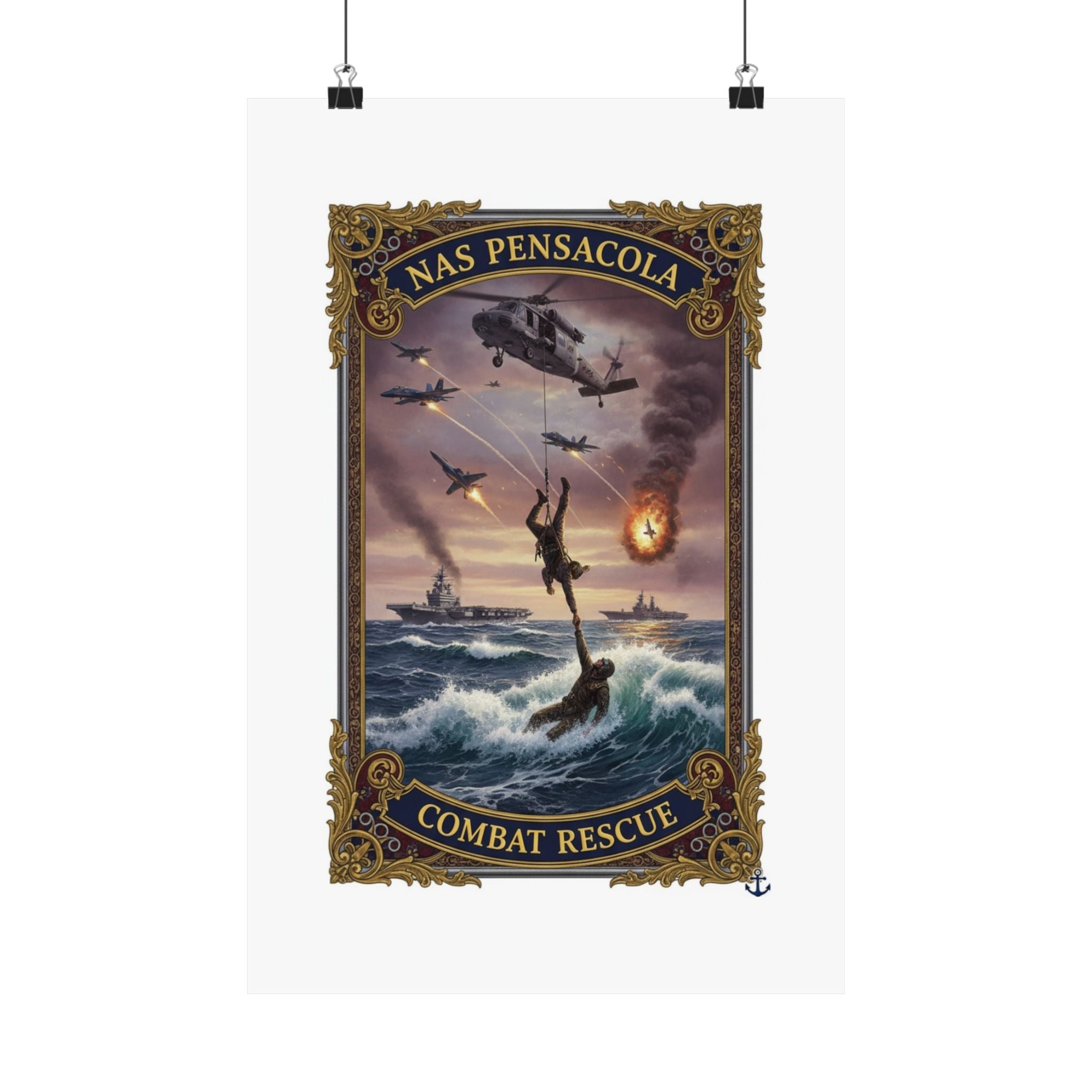 Combat Rescue Poster — NAS Pensacola Military Wall Art