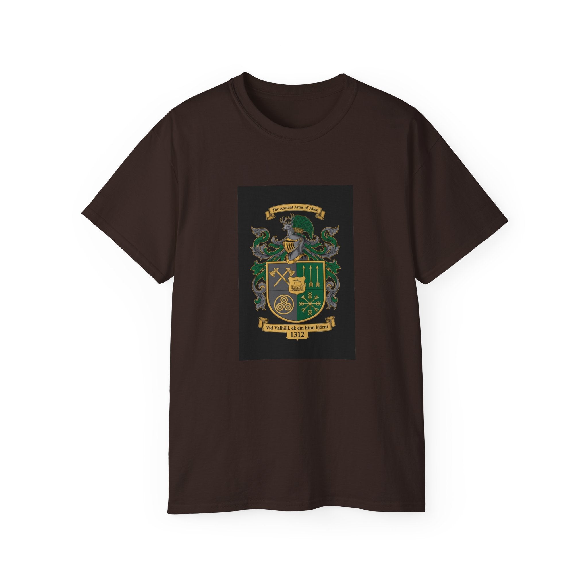 Irish Crest & 'One Lucky Viking' T-Shirt — Celtic Coat of Arms Tee