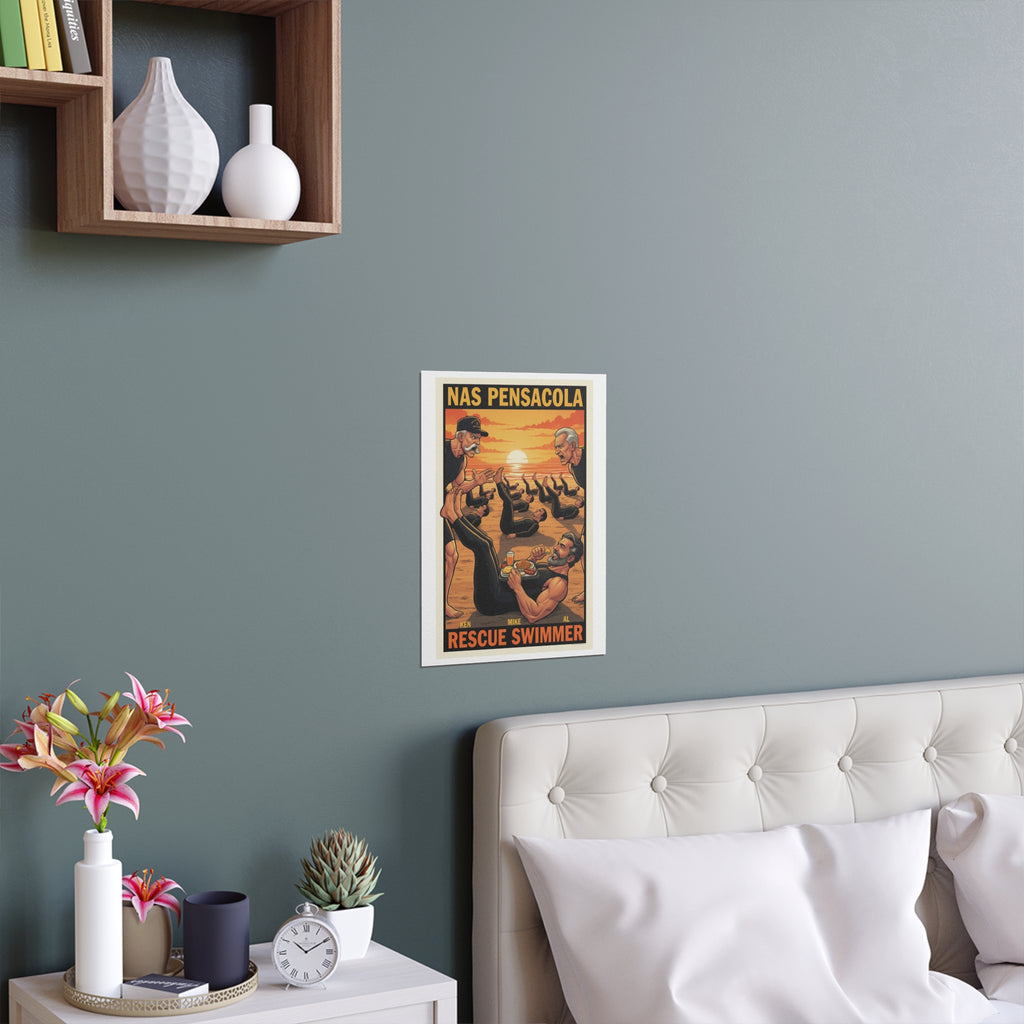 Helicopter Rescue Silk Poster — Search & Rescue Wall Art (Indoor/Outdoor)