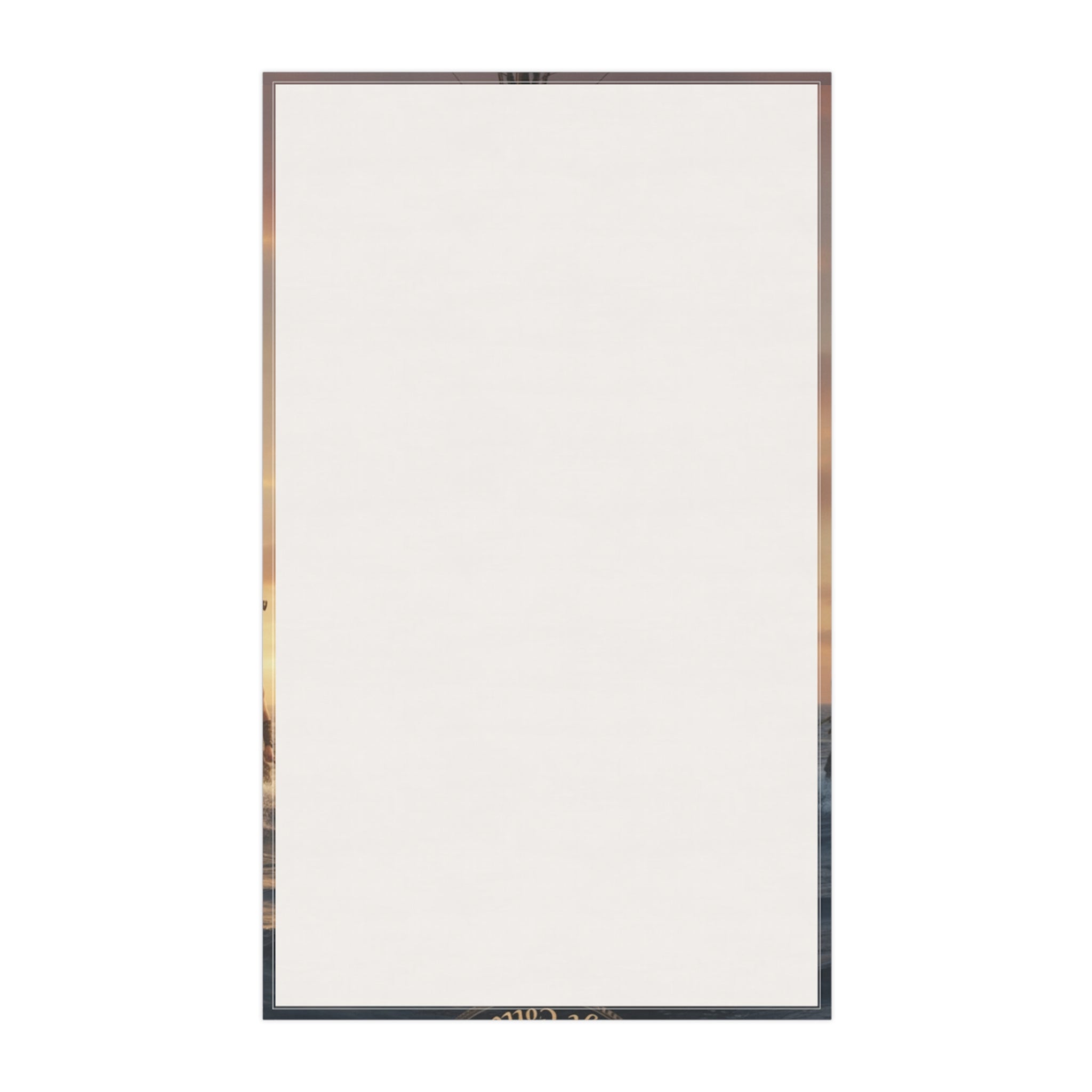 Pirate Ship Tea Towel — Vintage Maritime Captain Kitchen Towel