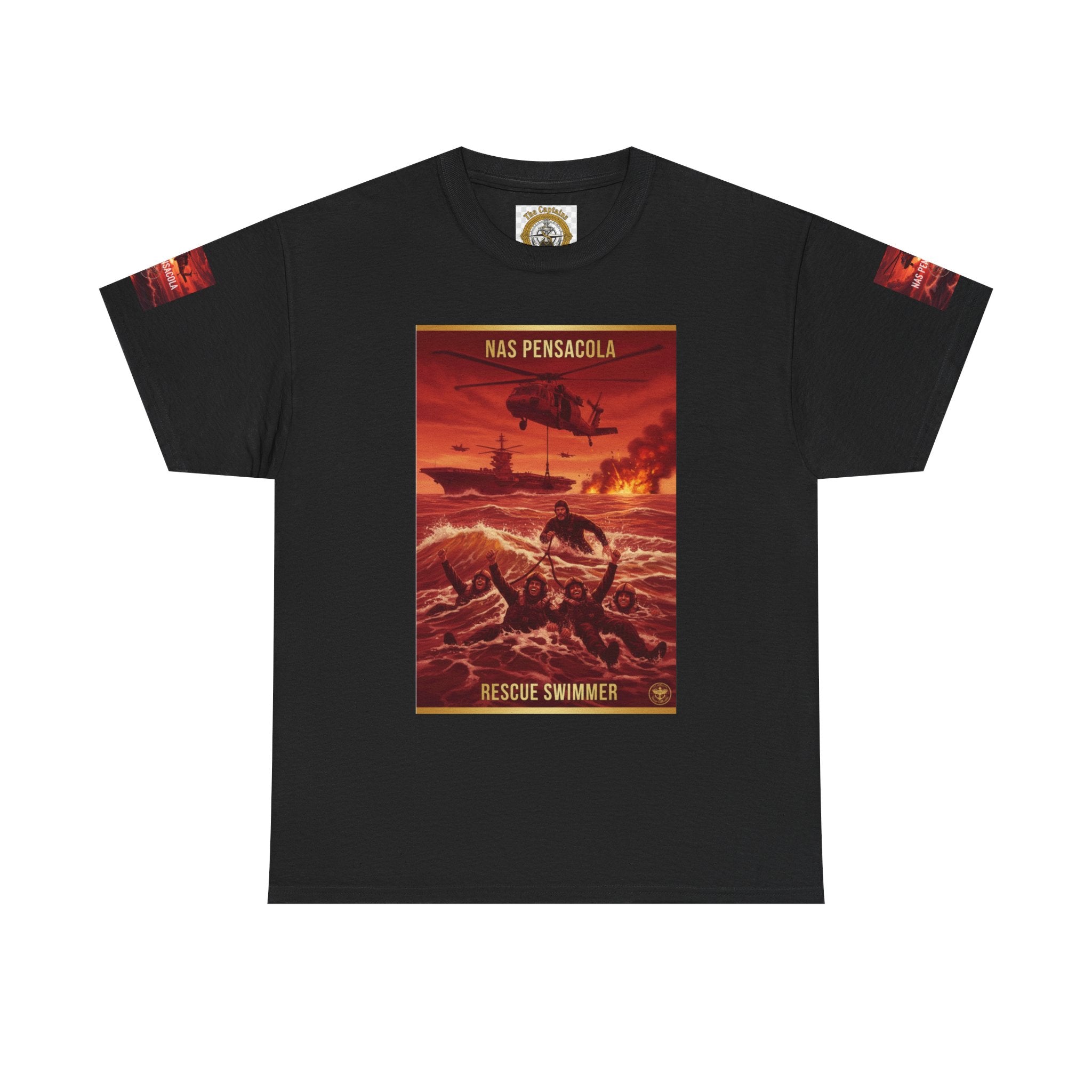 Rescue Swimmer Graphic Tee — NAS Pensacola Military Helicopter Design