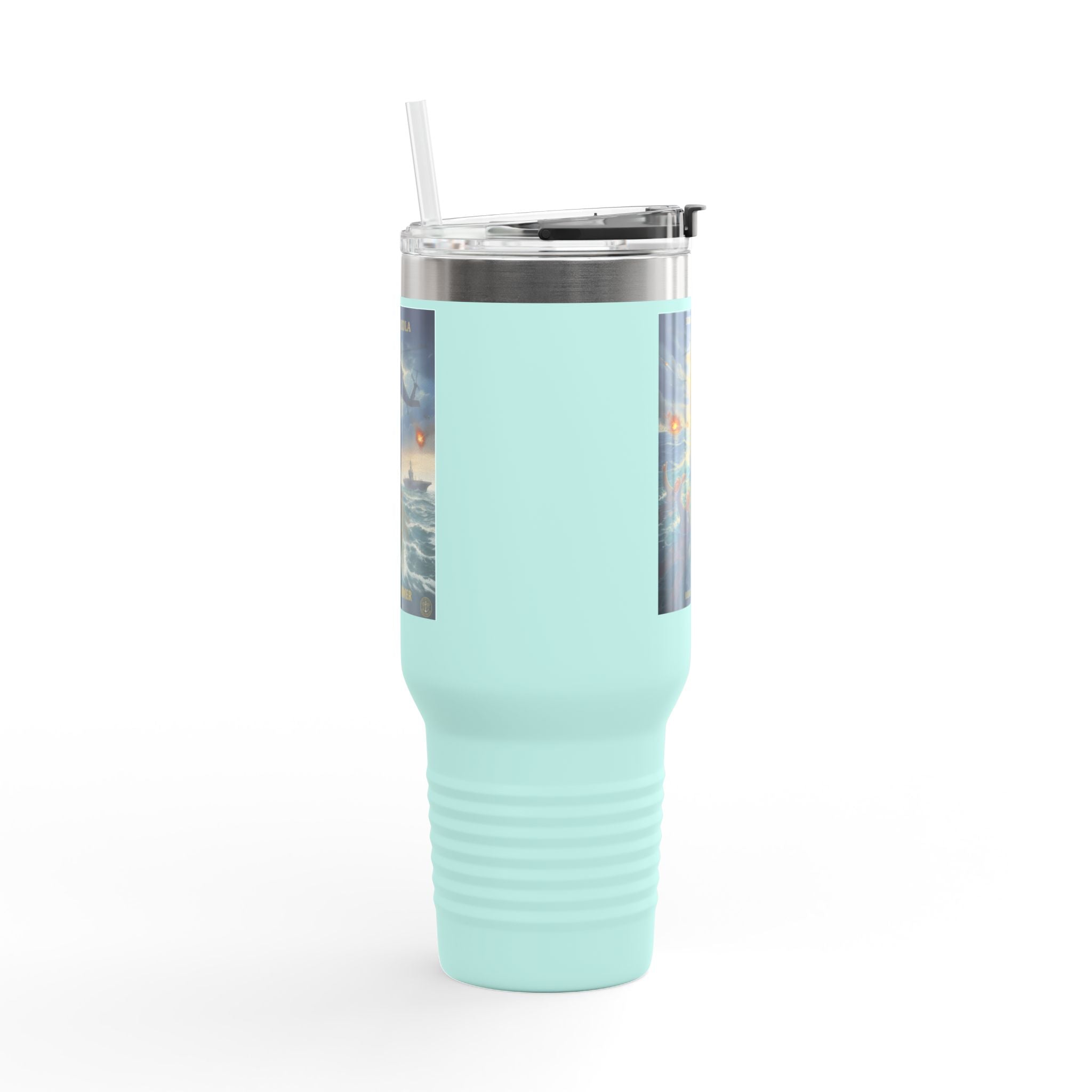 40oz Insulated Travel Mug — Ocean Storm Fantasy Art