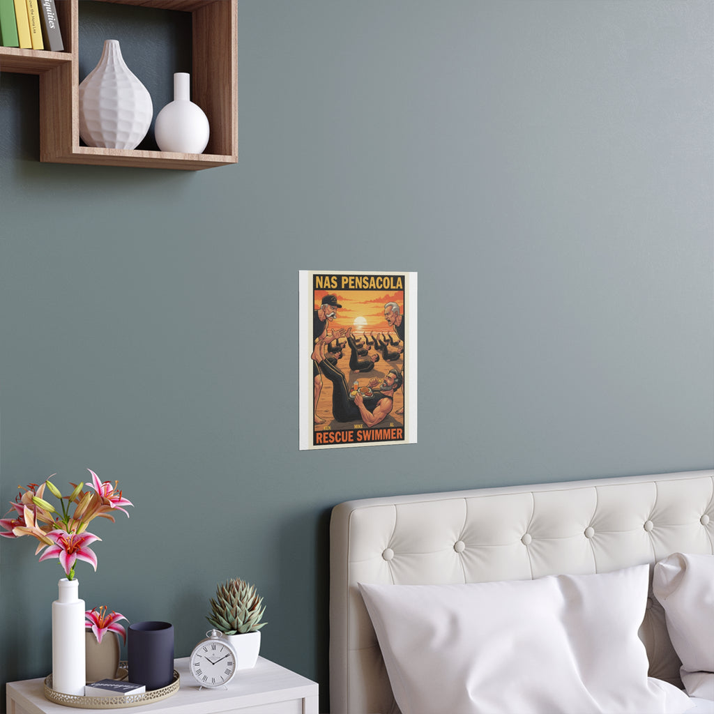Helicopter Rescue Silk Poster — Search & Rescue Wall Art (Indoor/Outdoor)