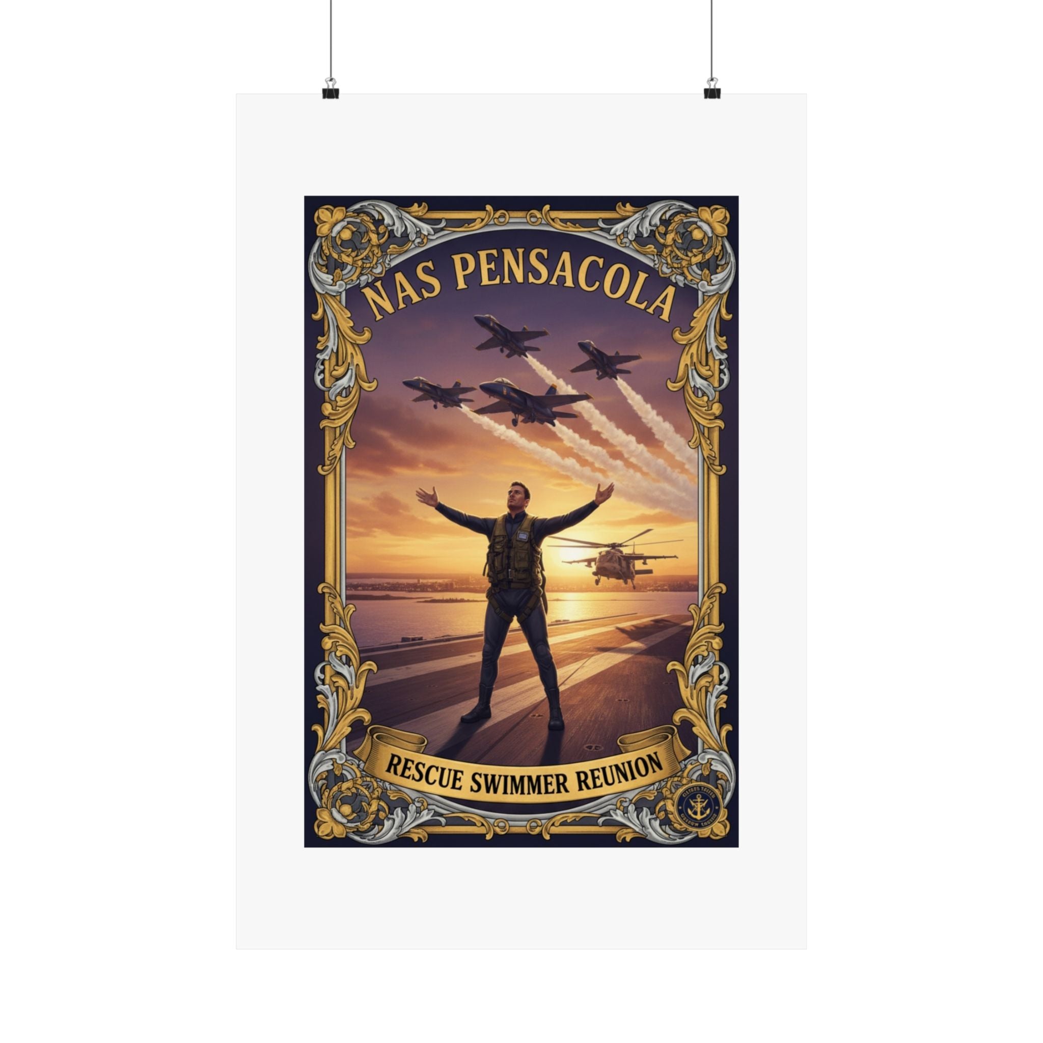 NAS Pensacola Rescue Swimmer Reunion Matte Poster