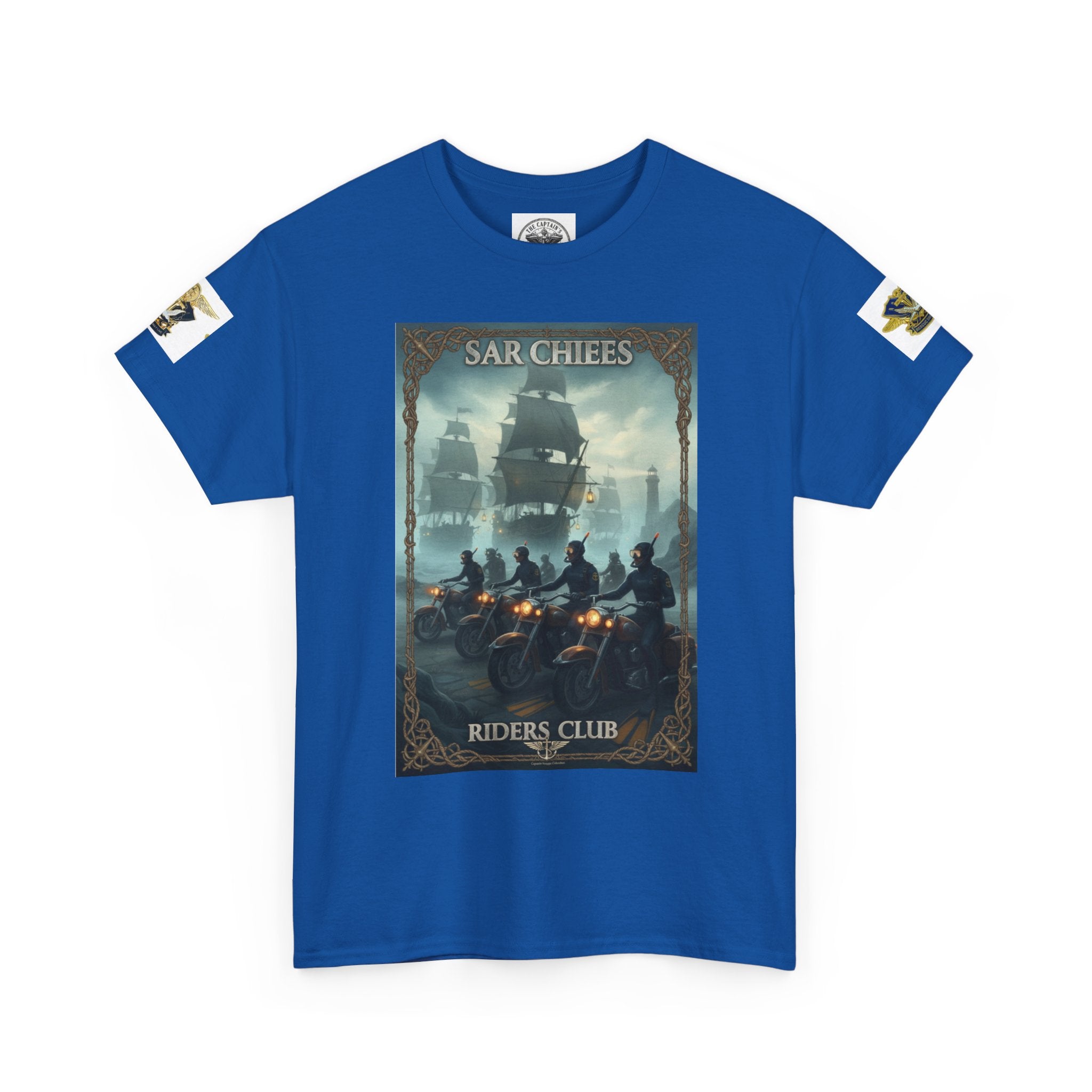 Navy Riders Club Graphic Tee — Vintage Naval Rescue Poster Shirt