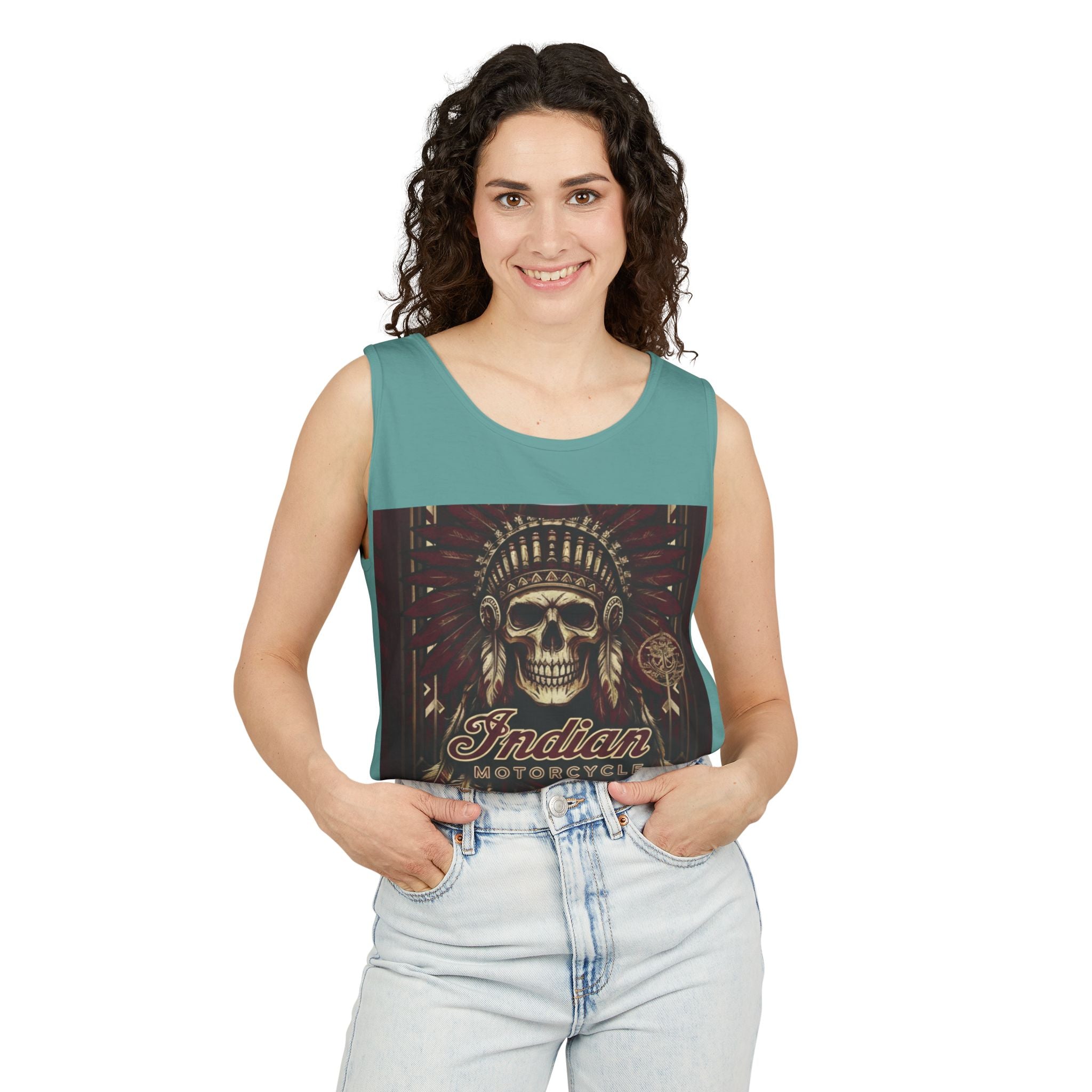 Skull Chief Tank Top — Indian Motorcycle Graphic Tank