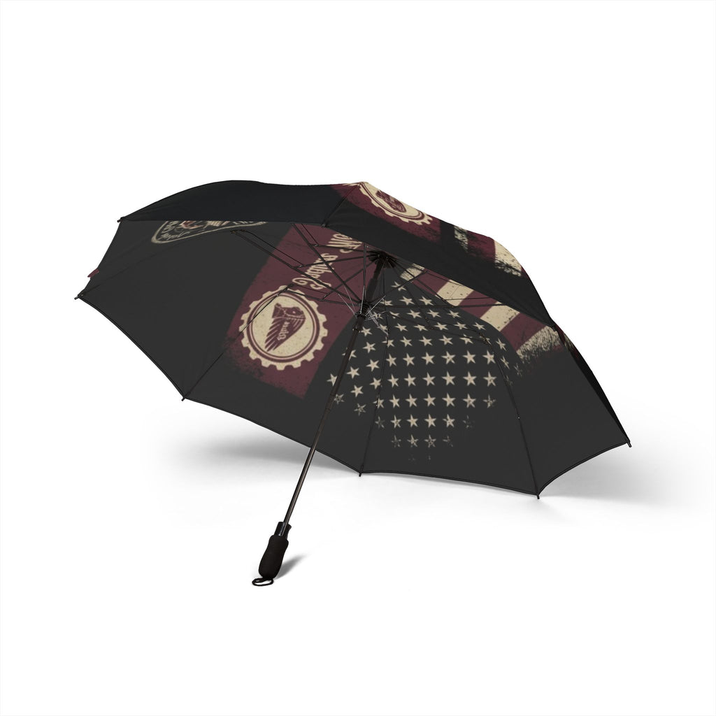 American Flag Compact Umbrella — Patriotic Foldable Rain Umbrella