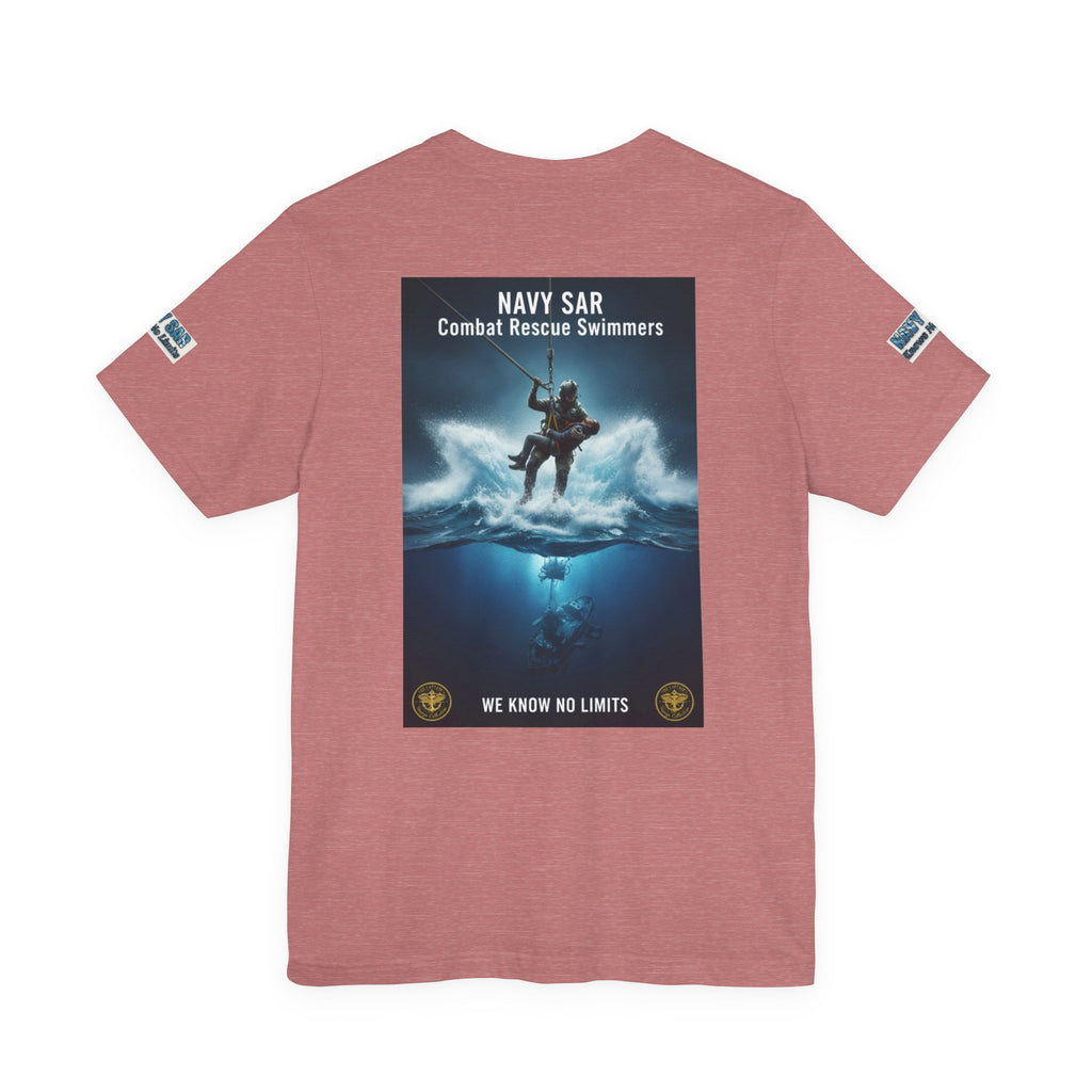 Navy SAR Combat Rescue Swimmers T-Shirt — "We Know No Limits"