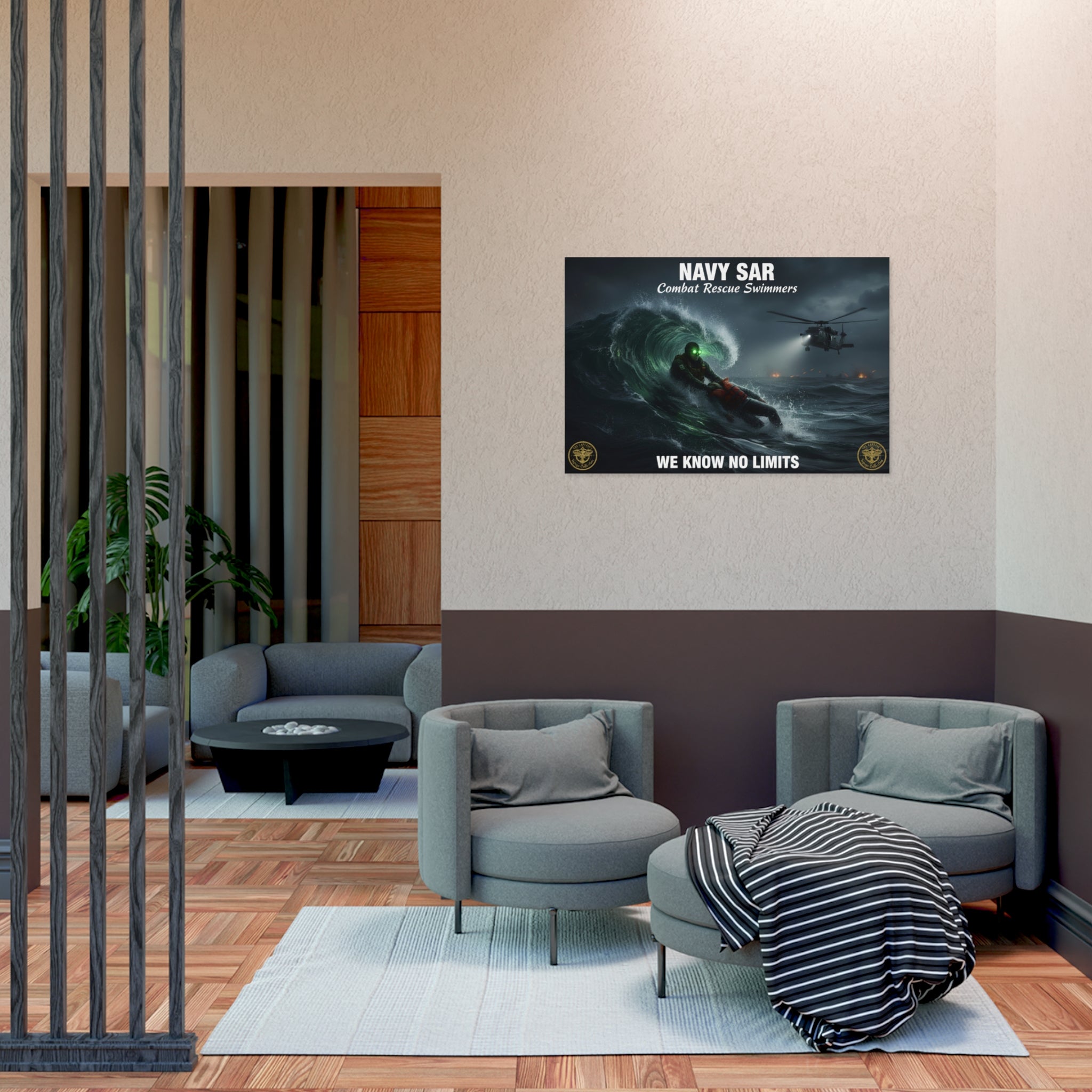 Navy SAR Combat Rescue Swimmers Poster — We Know No Limits
