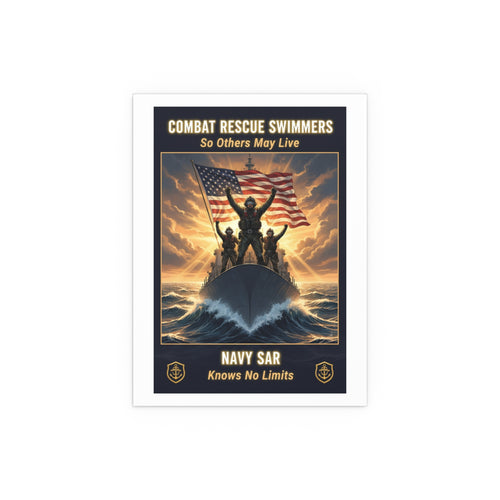 Combat Rescue Swimmers Silk Poster — "So Others May Live" Navy SAR Wall Art