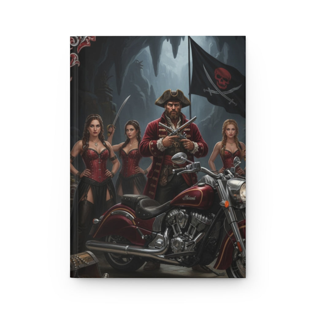 Pirate Biker Hardcover Journal — Treasure & Adventure Notebook