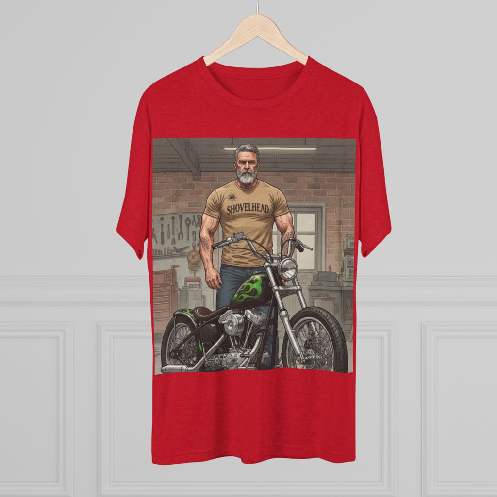 Vintage Biker Garage Tee — 'Somewhere' Motorcycle Illustration T-Shirt