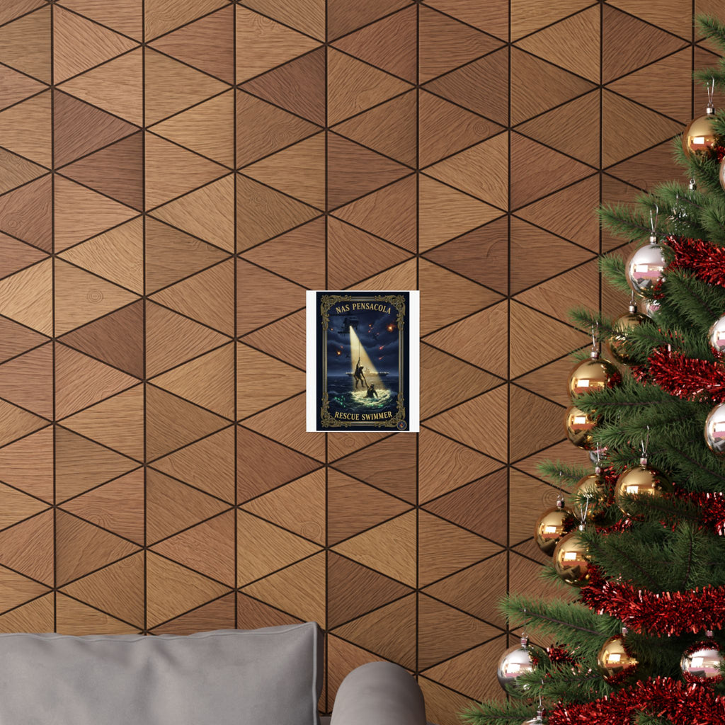 Rescue Swimmer Poster — NAS Pensacola Matte Vertical Wall Art