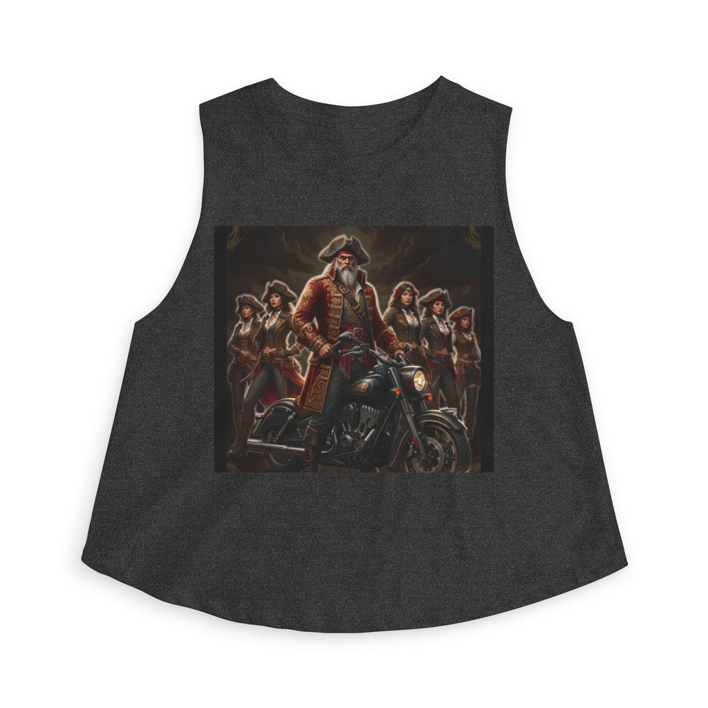 Women's Crop Top — Vintage Pirate Crew Motorcycle Graphic
