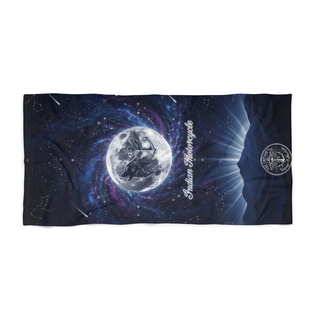 Beach Towel — Cosmic Wolf Moon Beach Towel ("Follow the Moonlight")