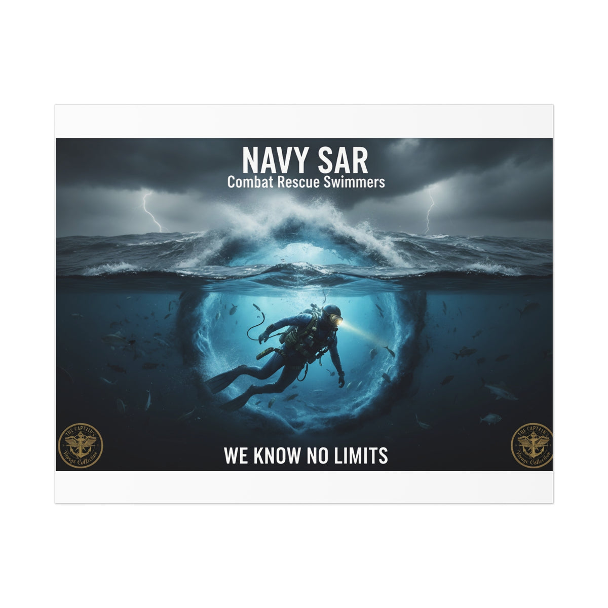 Navy SAR Combat Rescue Swimmers Poster – "We Know No Limits"