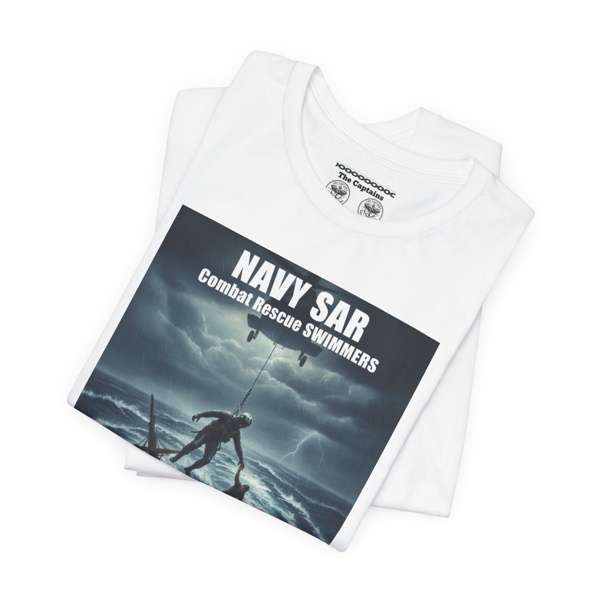 Navy SAR Combat Rescue Swimmers T-Shirt — "We Know No Limits"