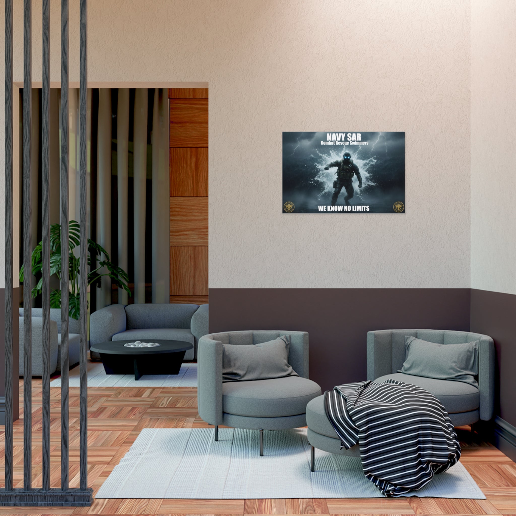 Navy SAR Combat Rescue Swimmers Poster – "We Know No Limits" Uncoated Wall Art