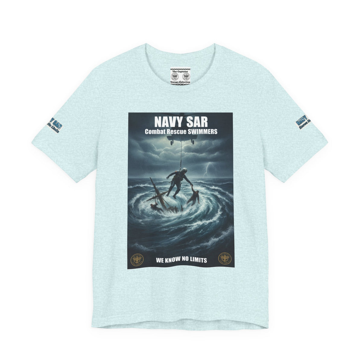 Navy SAR Combat Rescue Swimmers T-Shirt — "We Know No Limits"