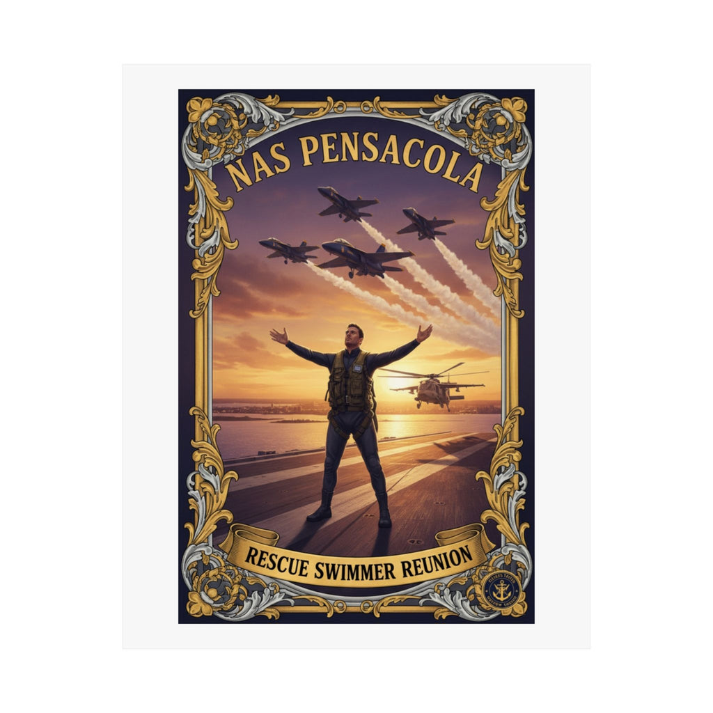 NAS Pensacola Rescue Swimmer Reunion Matte Poster