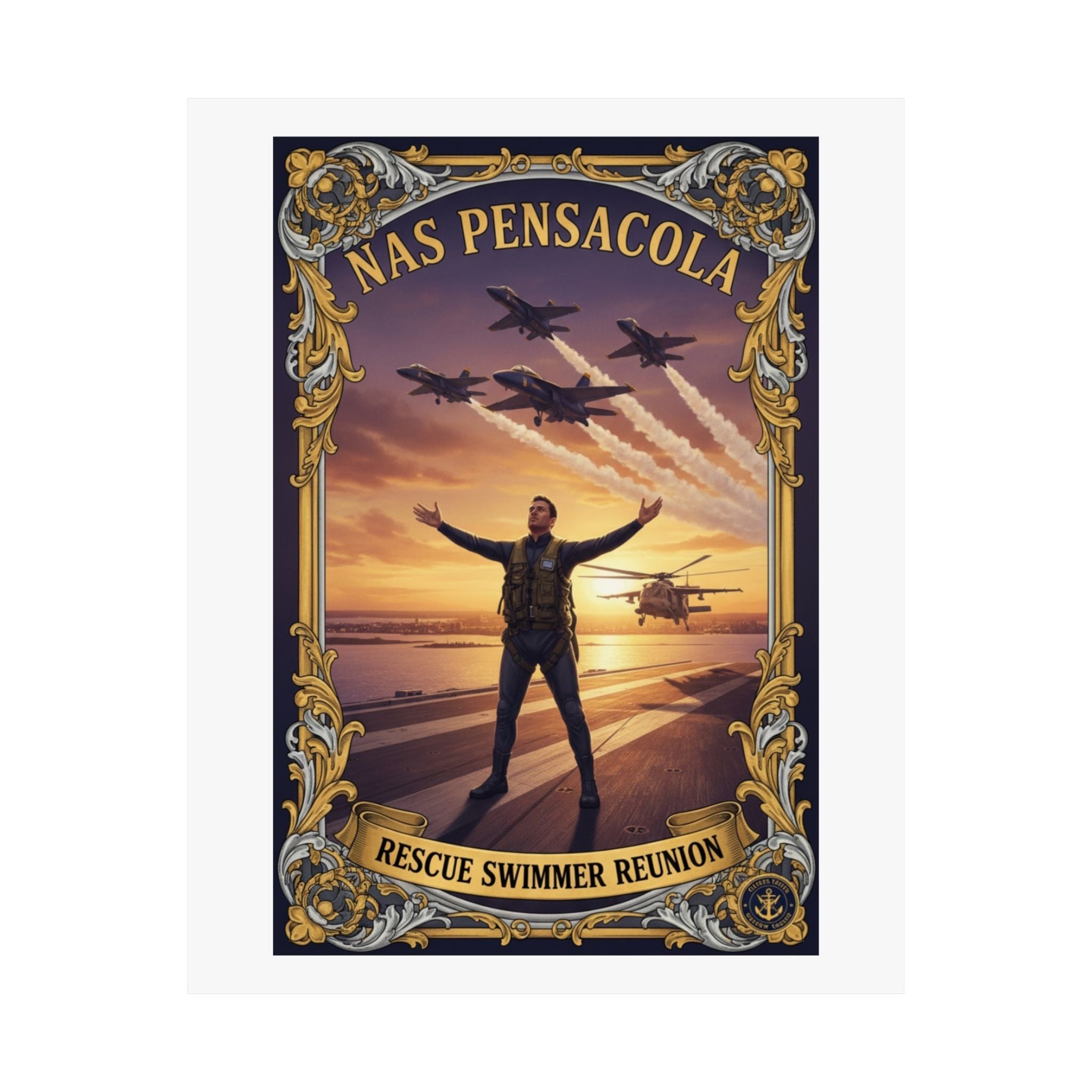 NAS Pensacola Rescue Swimmer Reunion Matte Poster
