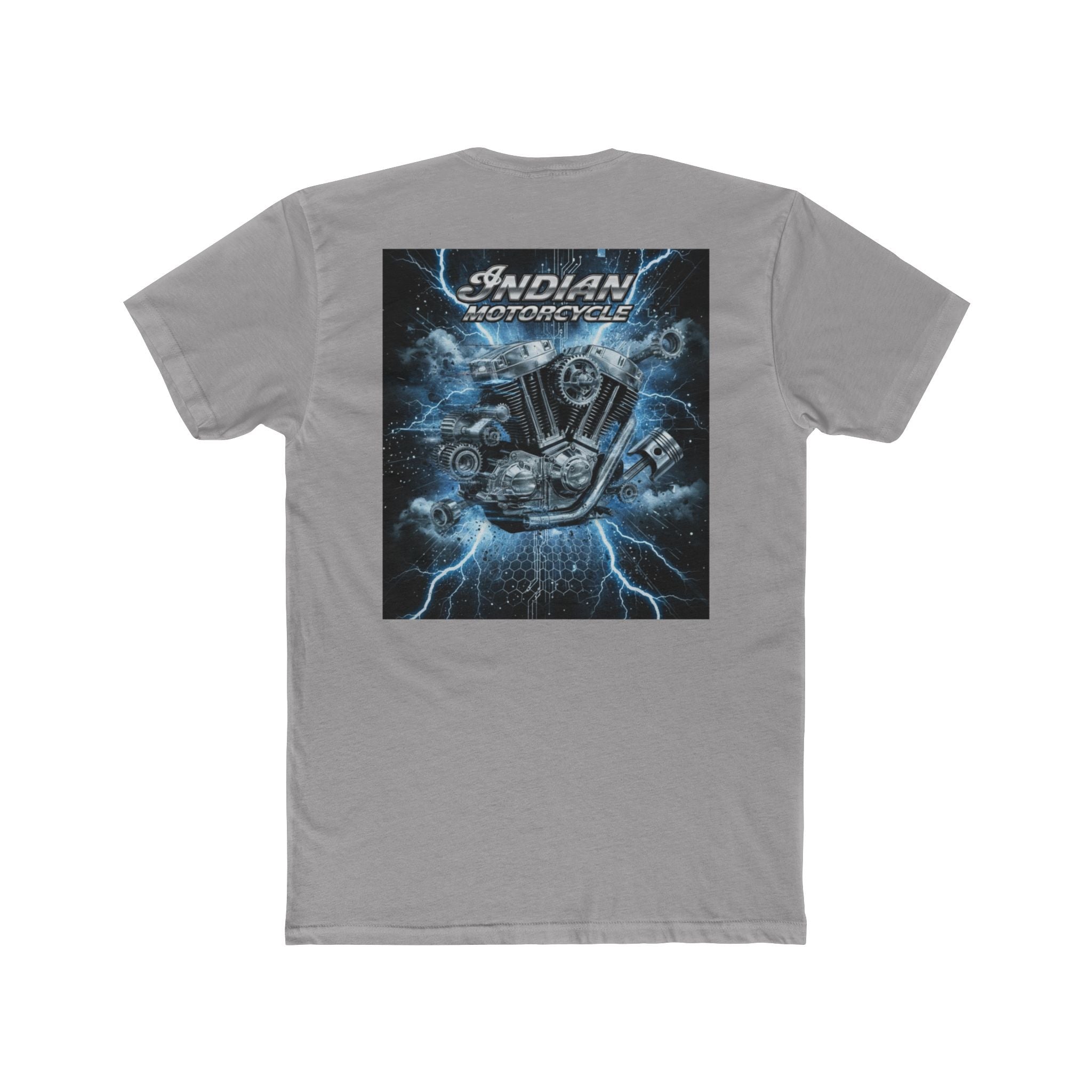 Indian Motorcycle Lightning Engine Tee — Vintage Biker Graphic T-Shirt