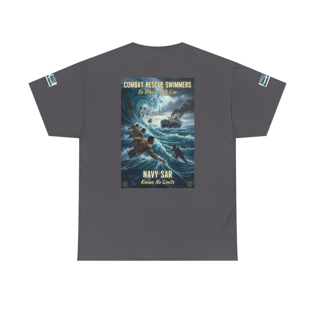 Navy SAR Combat Rescue Swimmers T‑Shirt — "We Know No Limits"