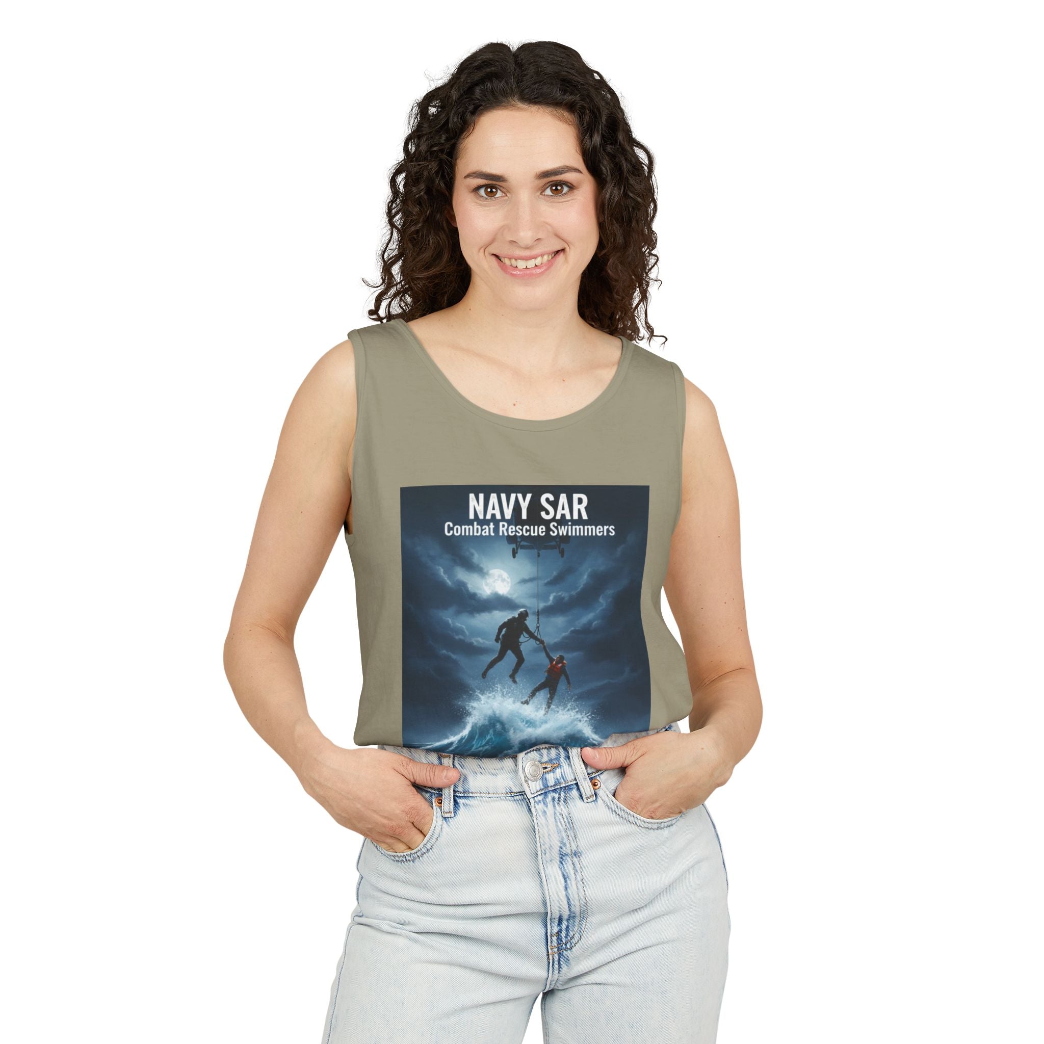 Navy SAR Tank Top — "We Know No Limits" Combat Rescue Swimmers