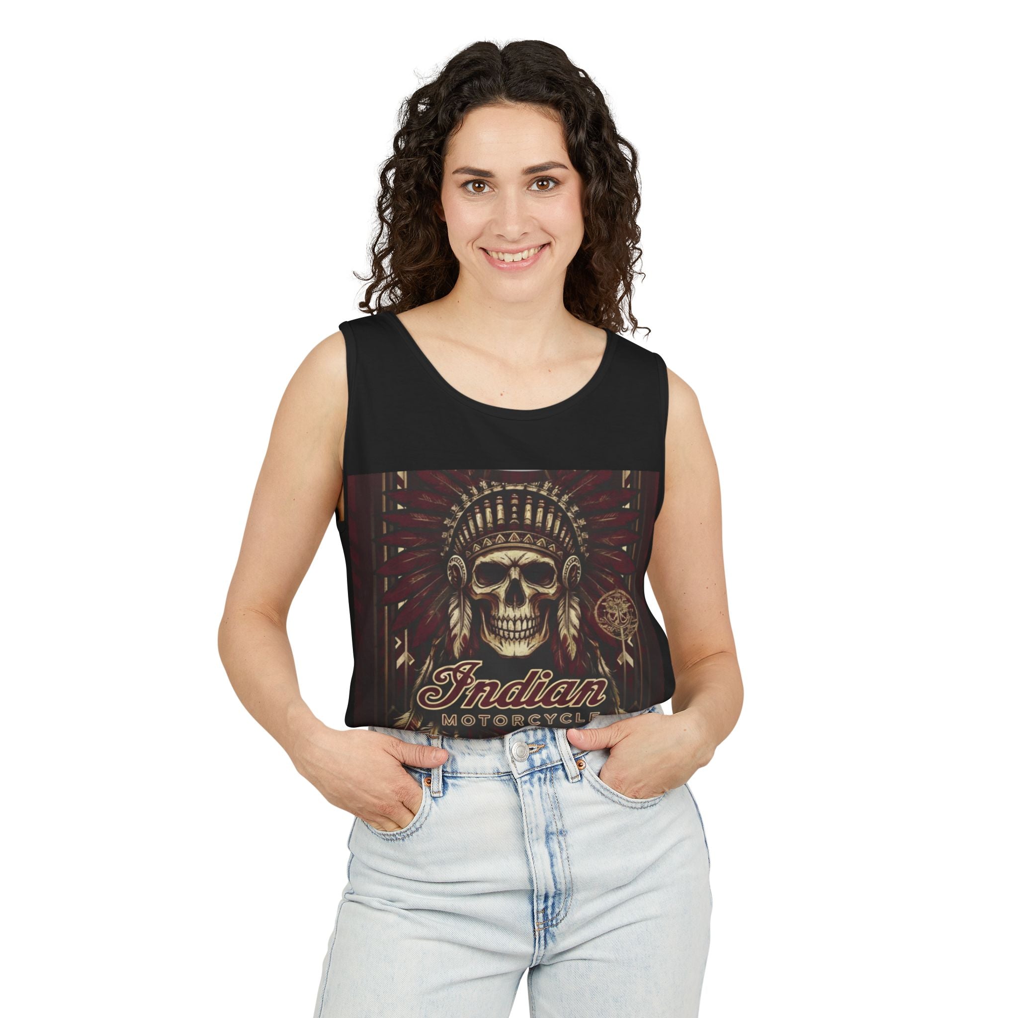 Skull Chief Tank Top — Indian Motorcycle Graphic Tank
