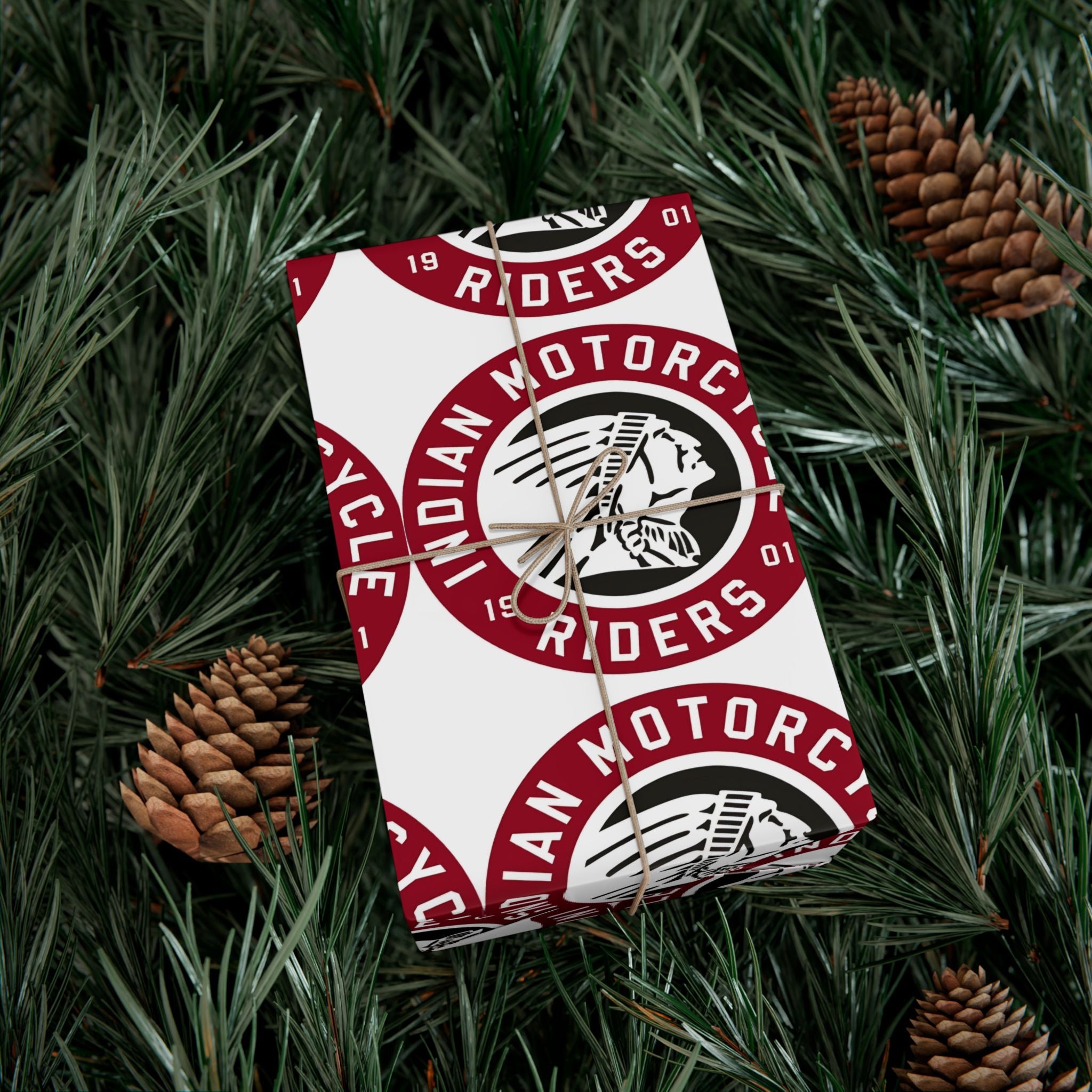 Gift Wrap Paper — Vintage Motorcycle Riders Logo Wrapping Paper