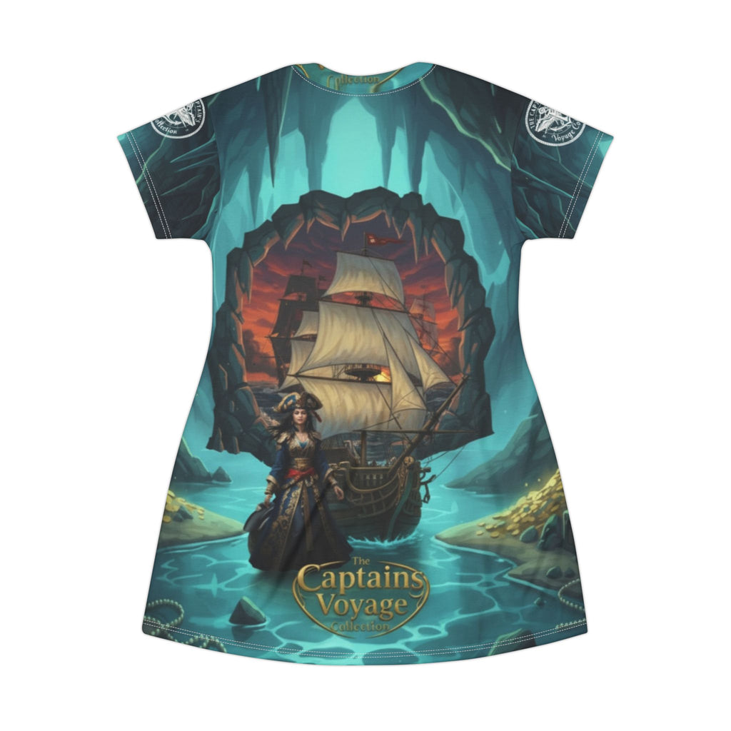 Pirate Voyage T-Shirt Dress — Captains Voyage Nautical Sailor Graphic