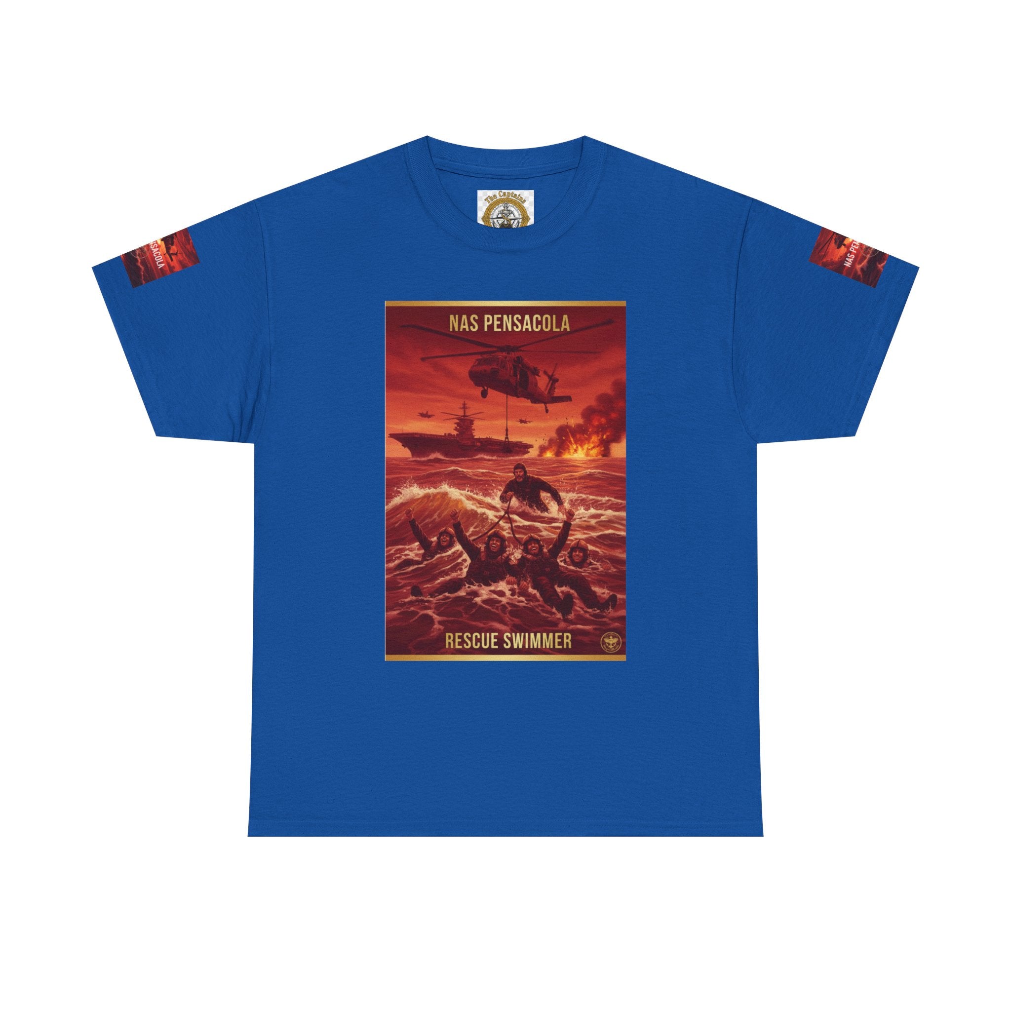 Rescue Swimmer Graphic Tee — NAS Pensacola Military Helicopter Design