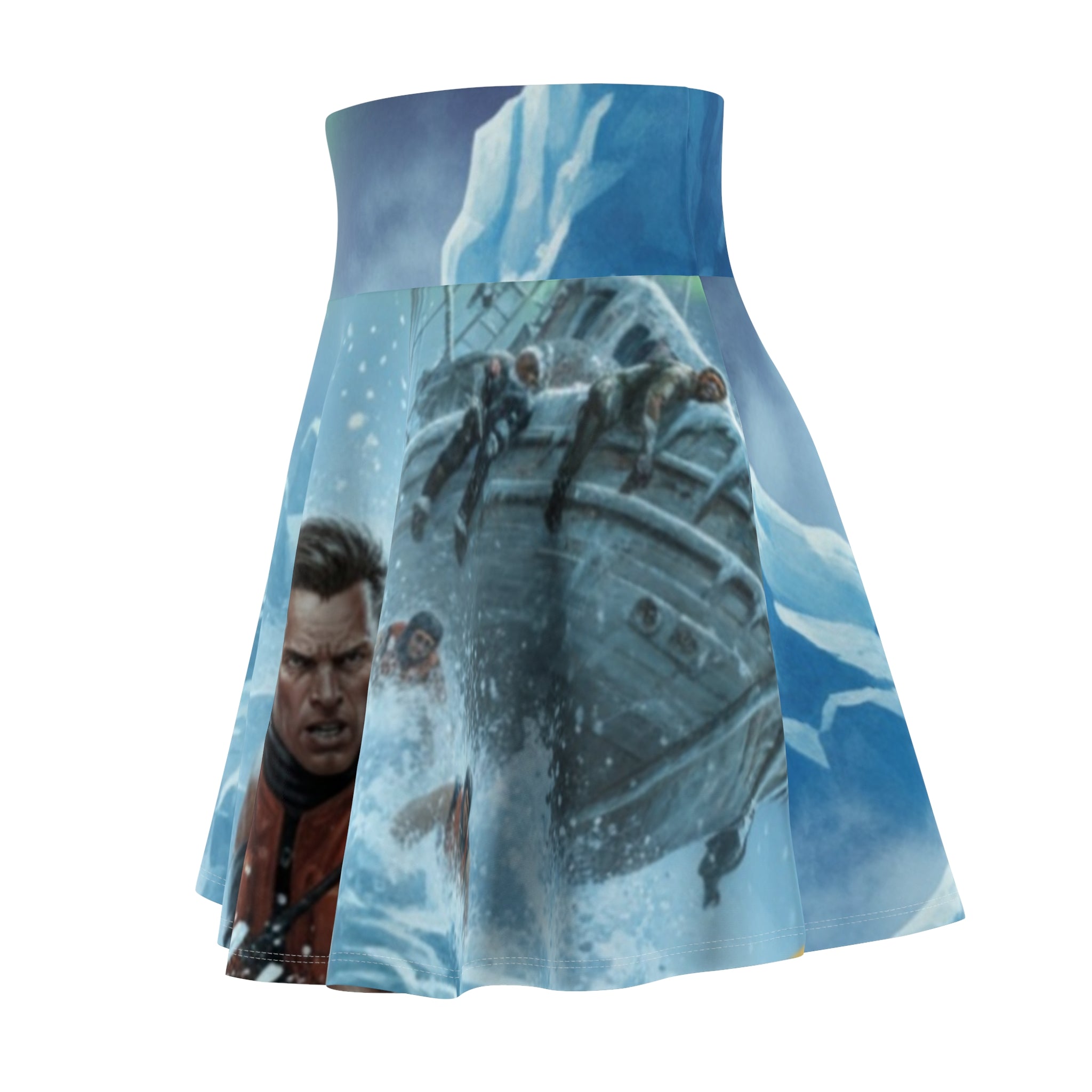 Arctic Expedition Skater Skirt — Icebreaker Rescue Scene AOP