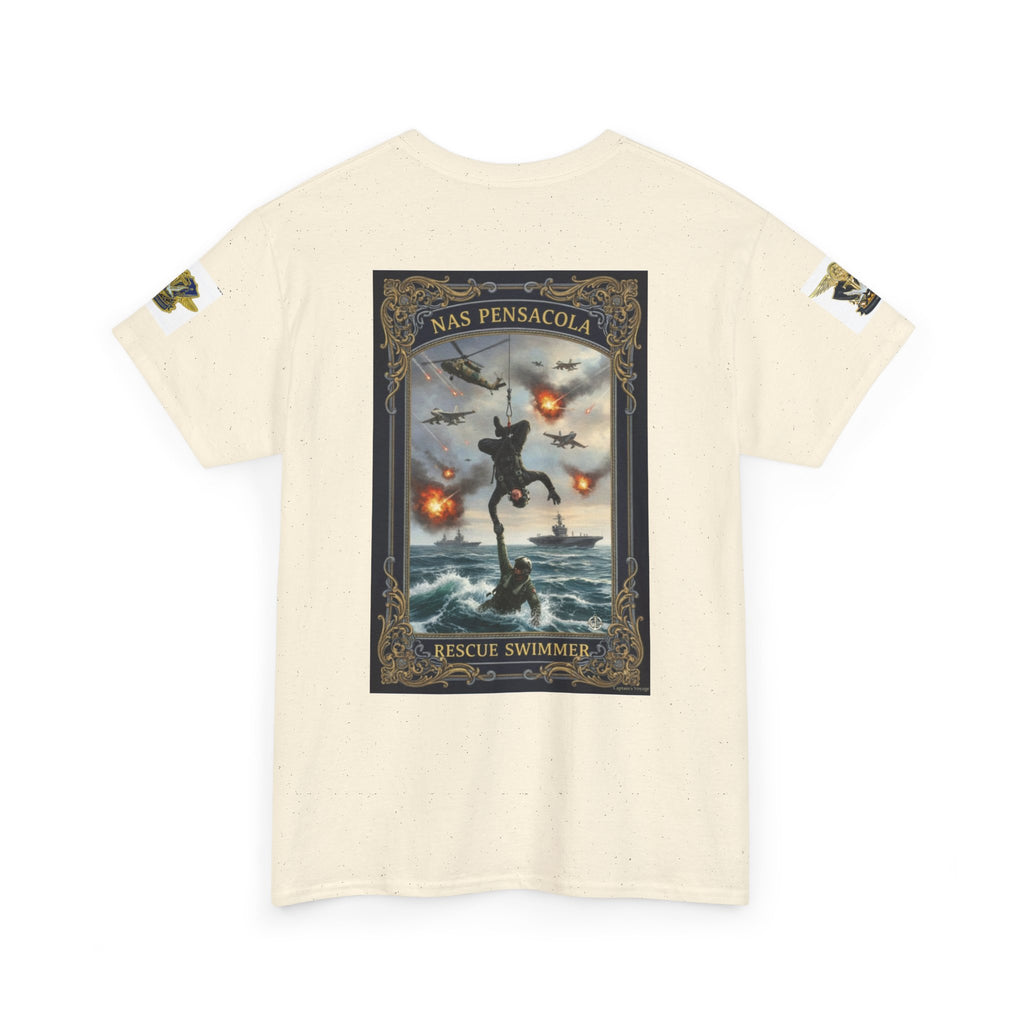 Navy Riders Club Graphic Tee — Vintage Naval Rescue Poster Shirt