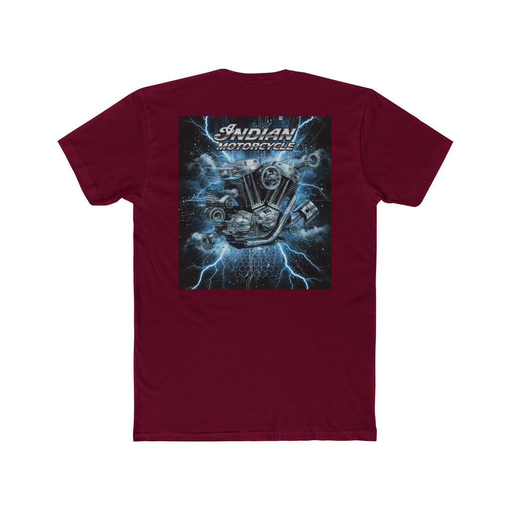 Indian Motorcycle Lightning Engine Tee — Vintage Biker Graphic T-Shirt