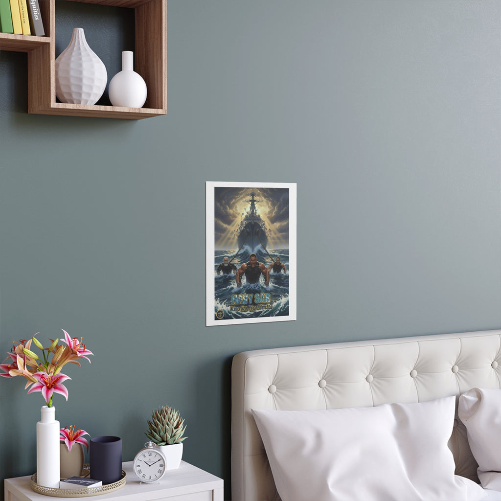 Navy SEALs Silk Poster — 'Nothing Is Impossible' Military Wall Art (Indoor/Outdoor)