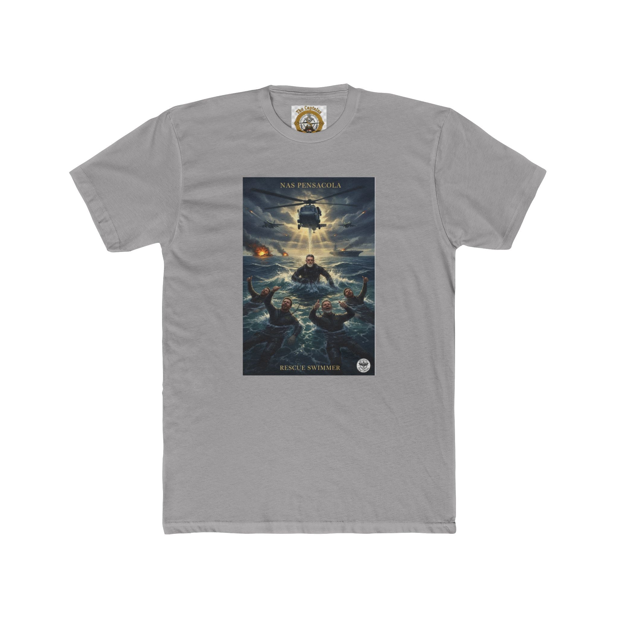 Rescue at Sea Graphic Tee — Dramatic Ocean Rescue Poster T-Shirt