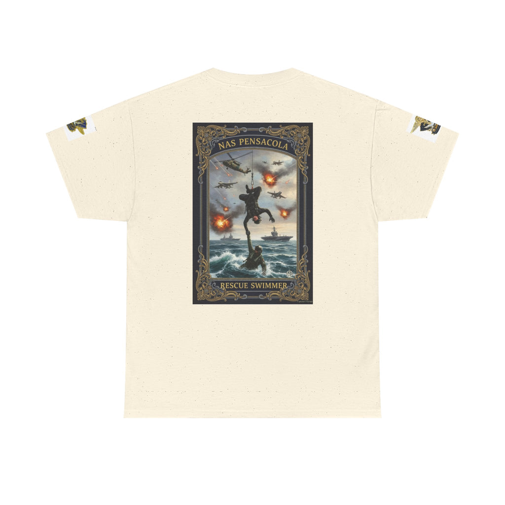 Navy Riders Club Graphic Tee — Vintage Naval Rescue Poster Shirt