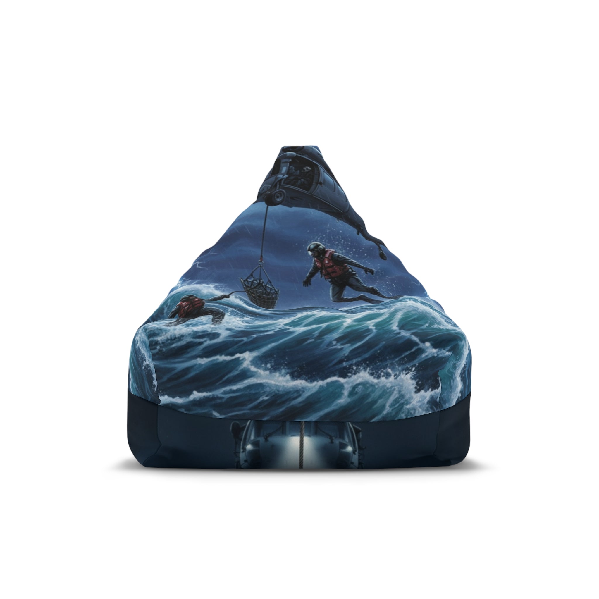 Stormy Seas Bean Bag Cover — Ocean Adventure Home Decor