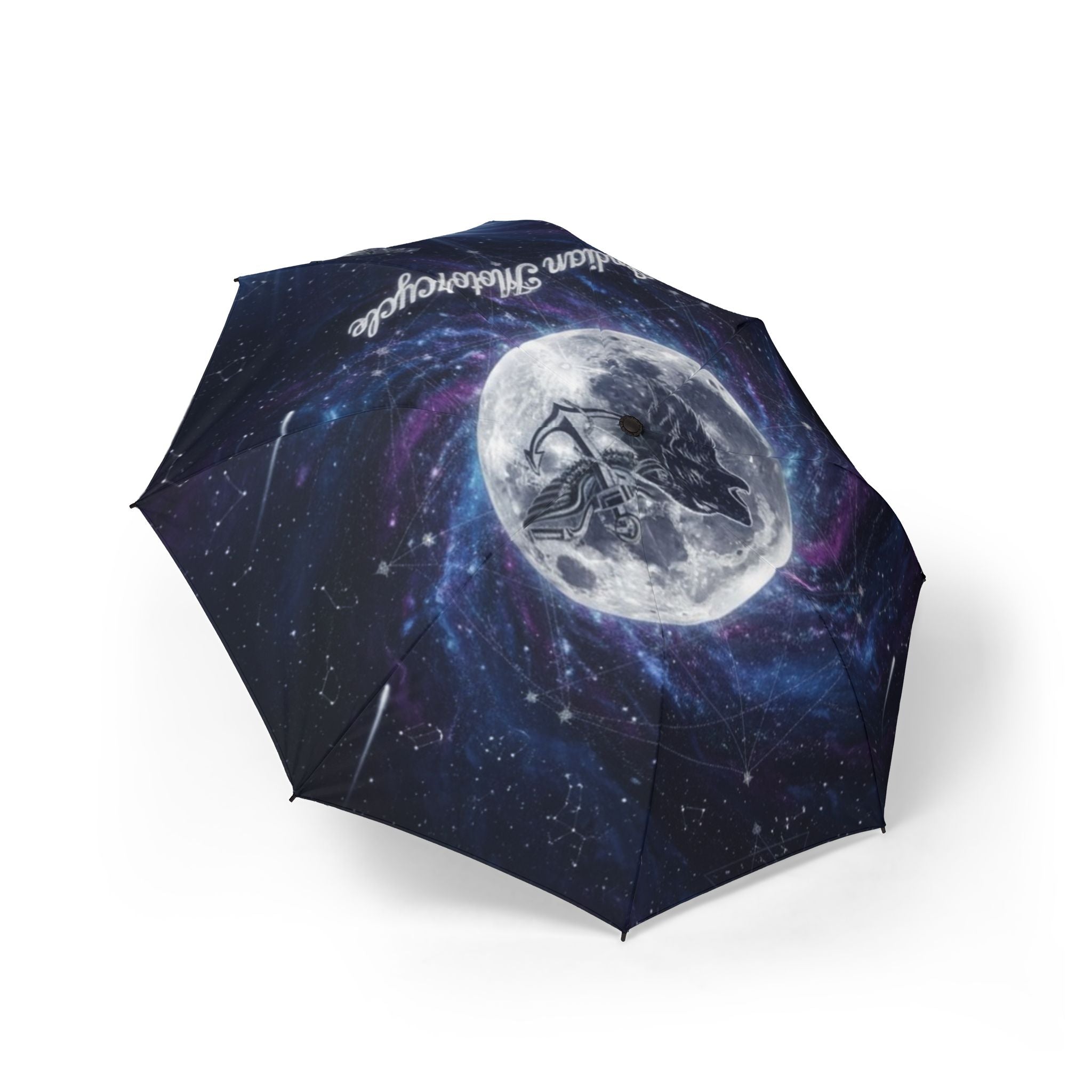 Galaxy Moon Foldable Umbrella — Semi-Automatic Space Rain Protector