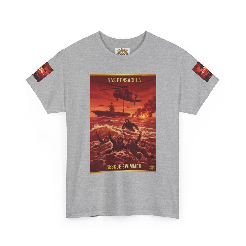 Rescue Swimmer Graphic Tee — NAS Pensacola Military Helicopter Design