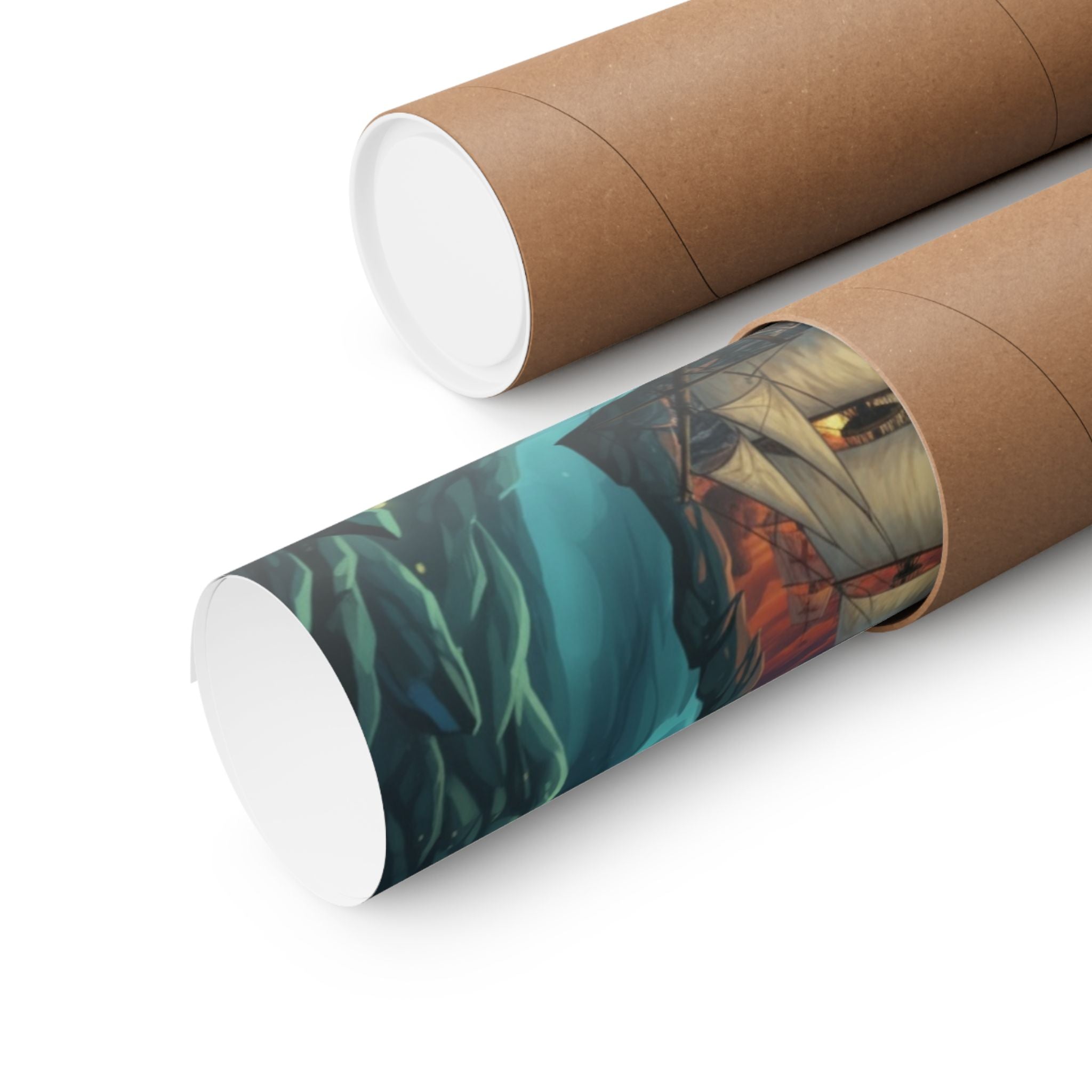 Pirate Voyage Matte Poster — "Captain's Voyage" Vertical Art Print