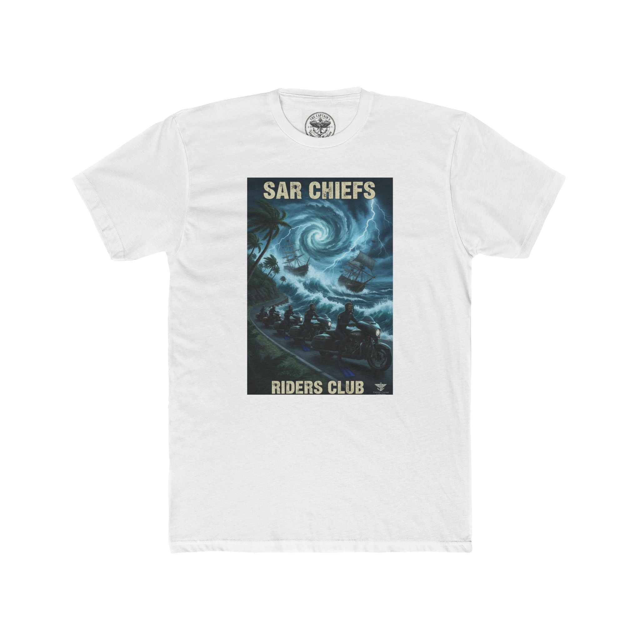 Surf Chiefs Riders Club Tee — Vintage Stormy Wave Surfing Graphic T-Shirt