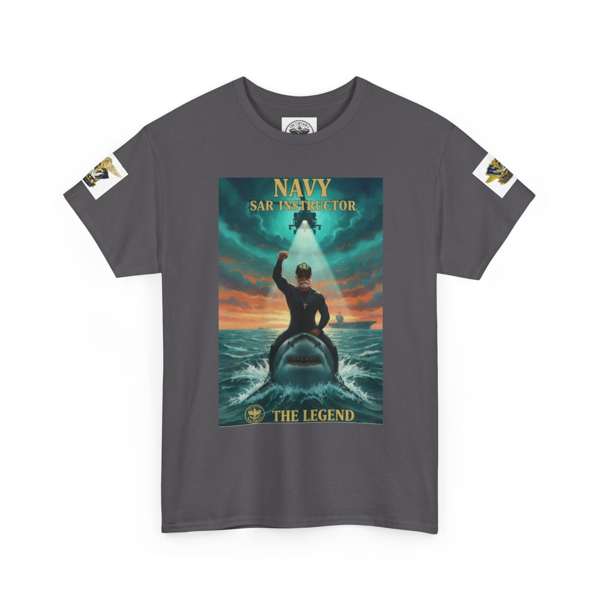Navy SAR Helicopter Rescue Tee — "The Legend" Search & Rescue Tribute