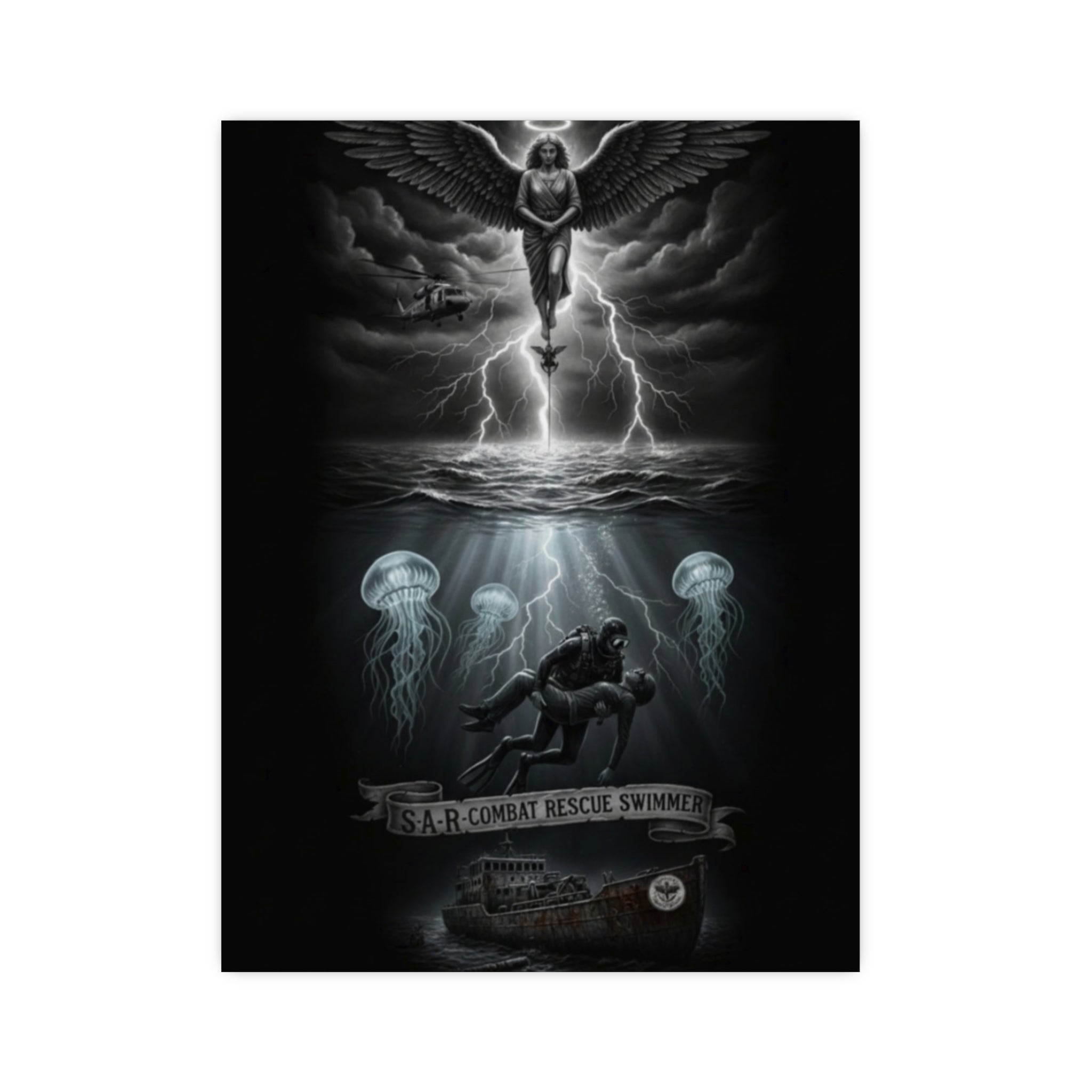 Matte Poster — USAR Combat Rescue Swimmer Memorial (Vertical/Horizontal)